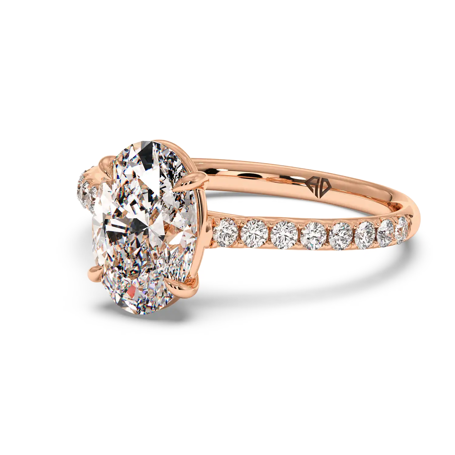 18K Rose Gold Poppy Micro Engagement Ring