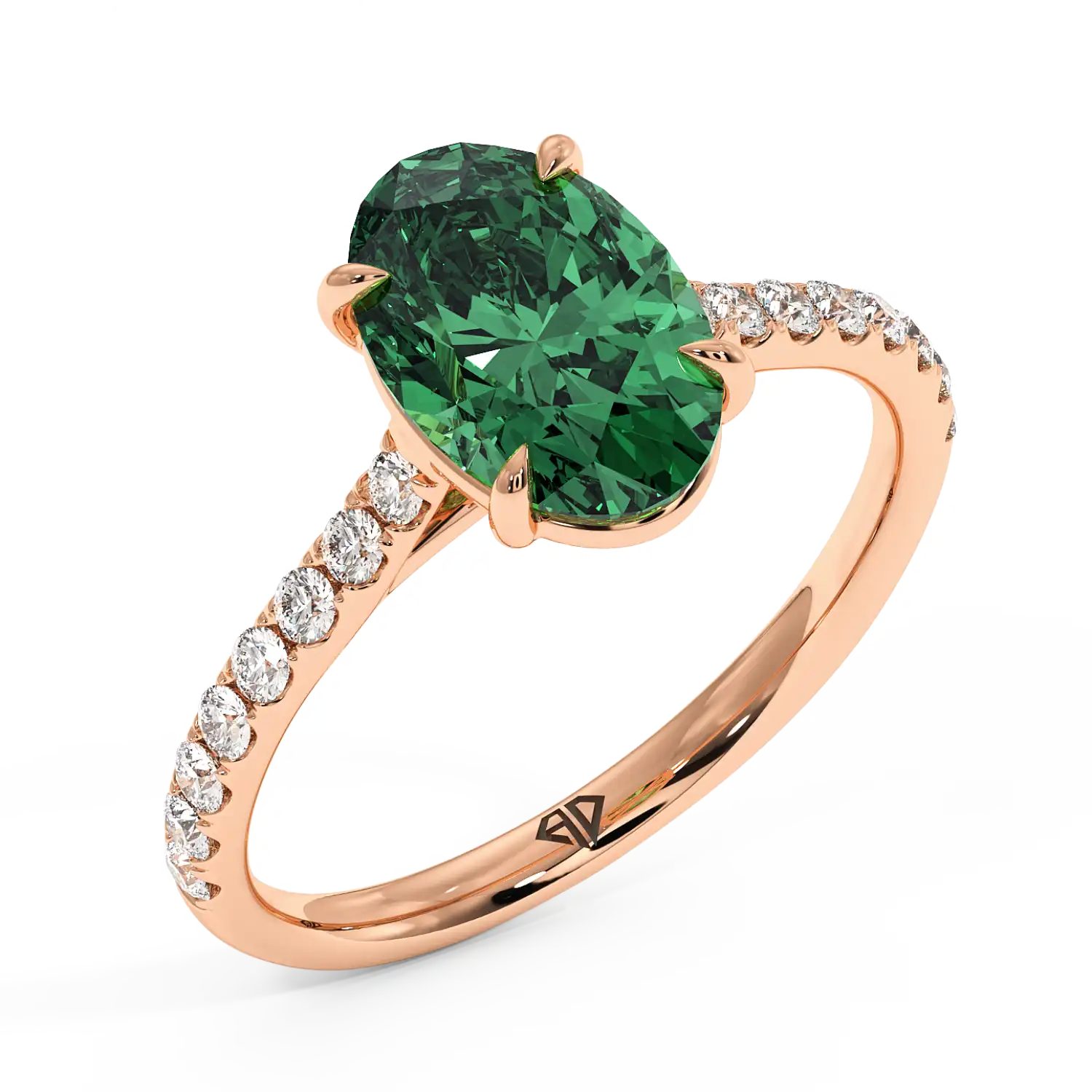 18K Rose Gold Poppy Micro Engagement Ring