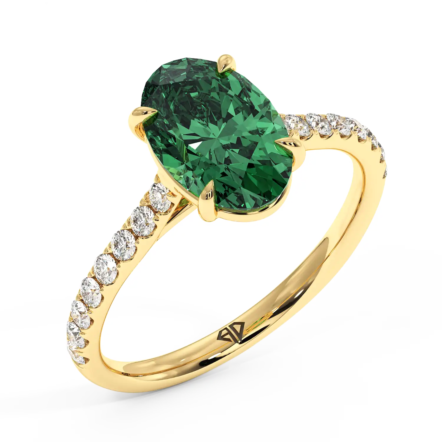 18K Yellow Gold Poppy Micro Engagement Ring