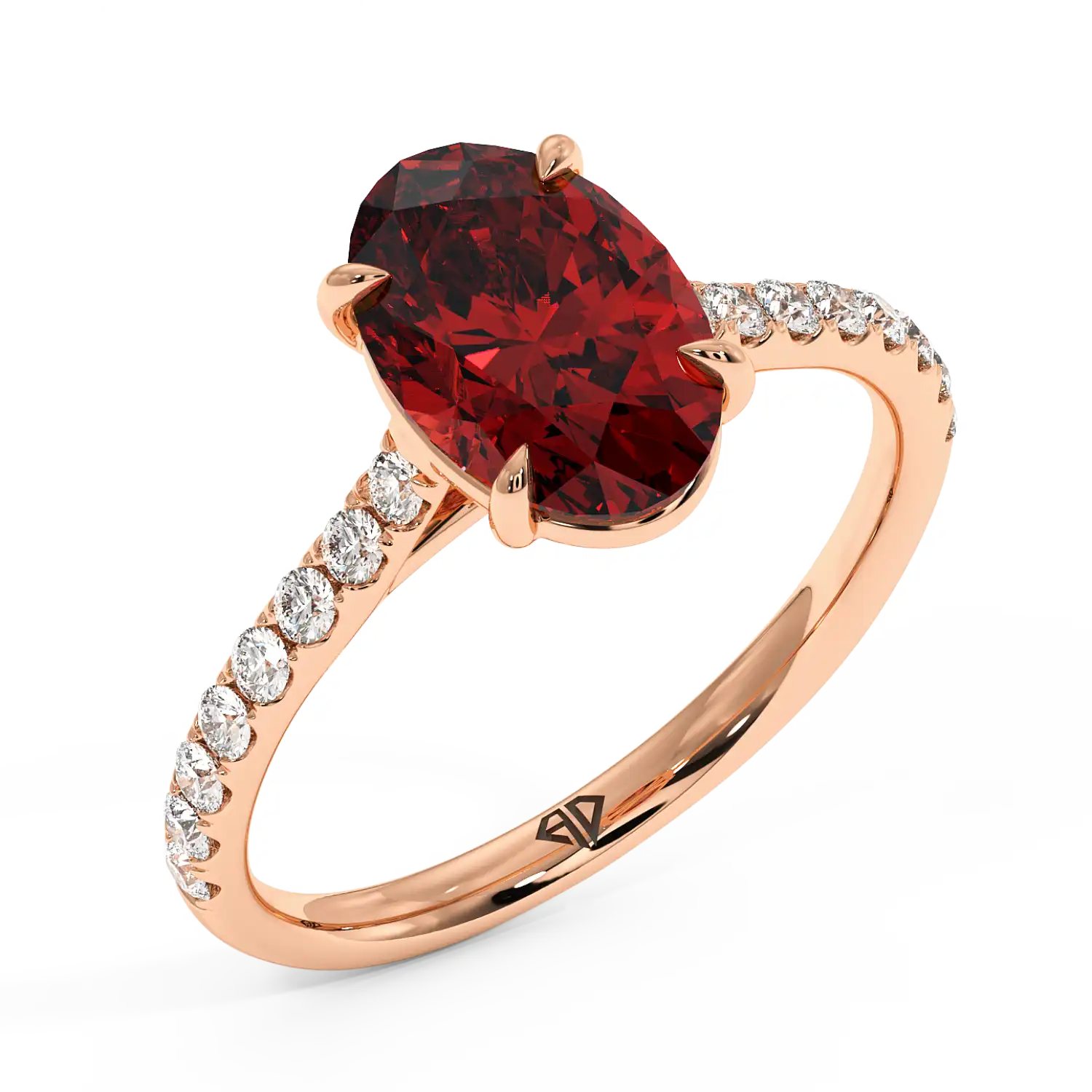 18K Rose Gold Poppy Micro Engagement Ring