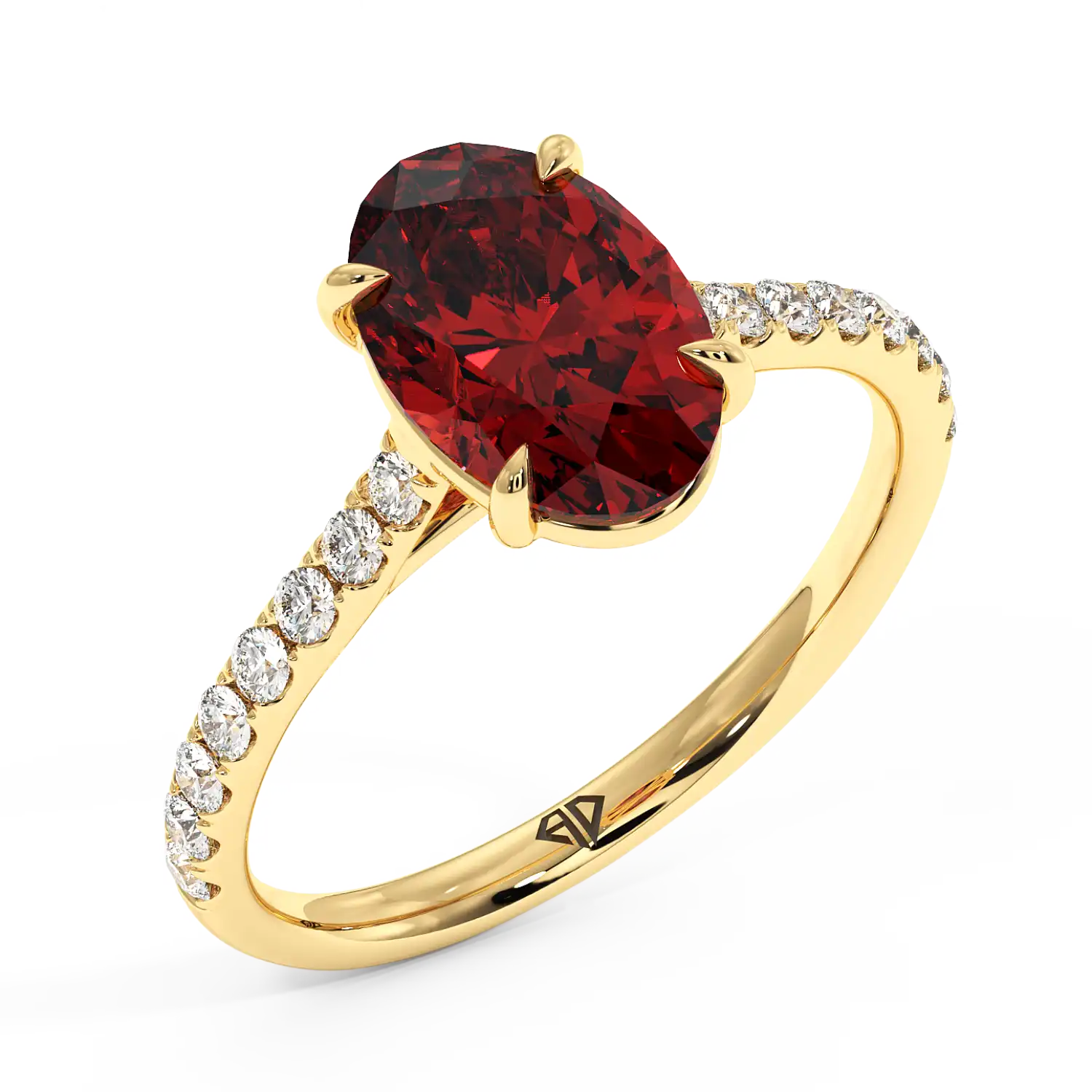 18K Yellow Gold Poppy Micro Engagement Ring