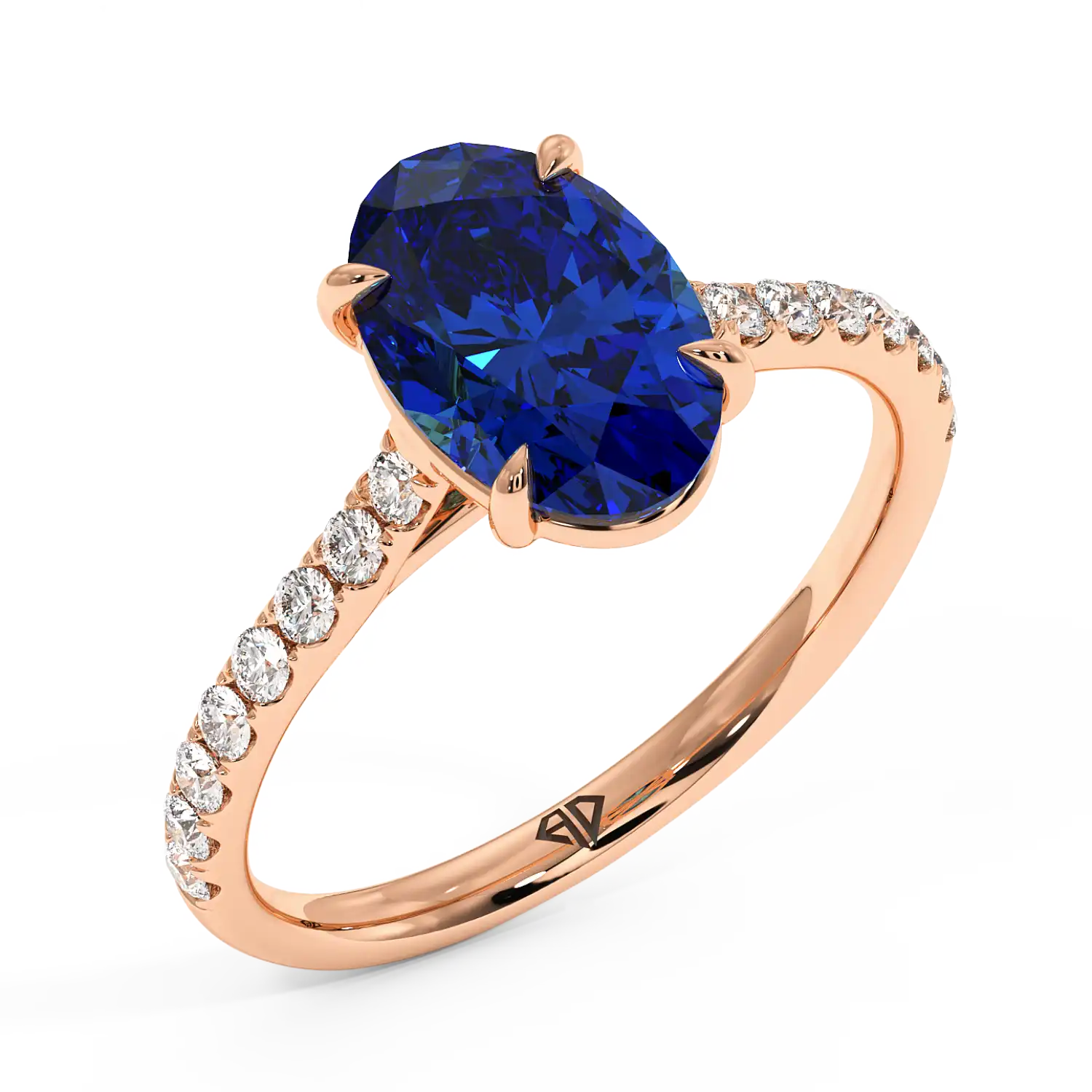 18K Rose Gold Poppy Micro Engagement Ring