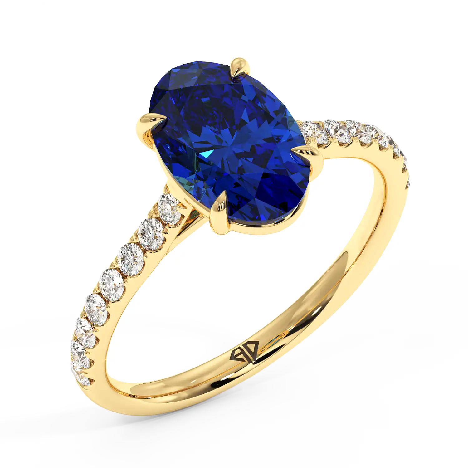 18K Yellow Gold Poppy Micro Engagement Ring