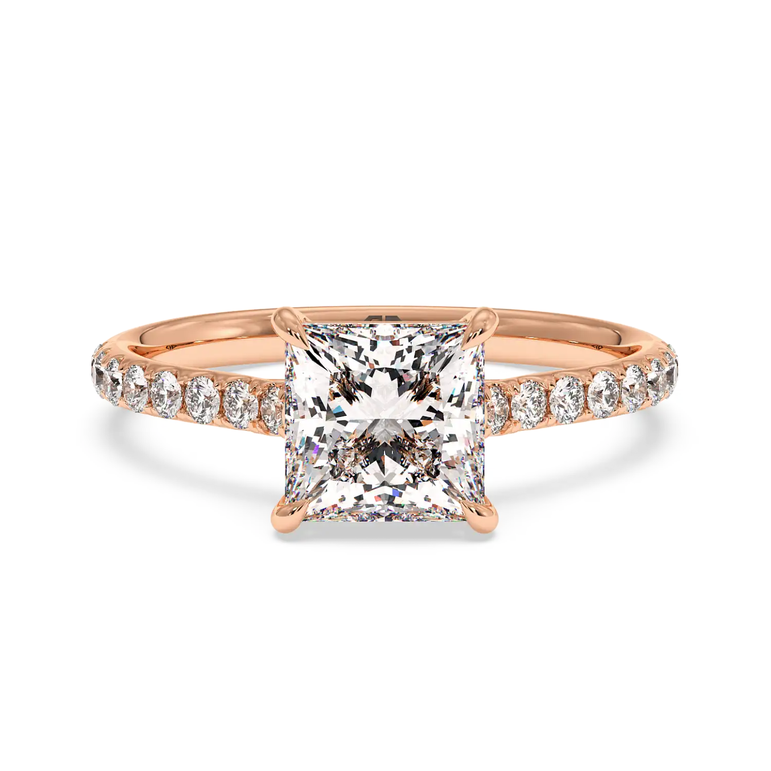 18K Rose Gold Poppy Micro Engagement Ring