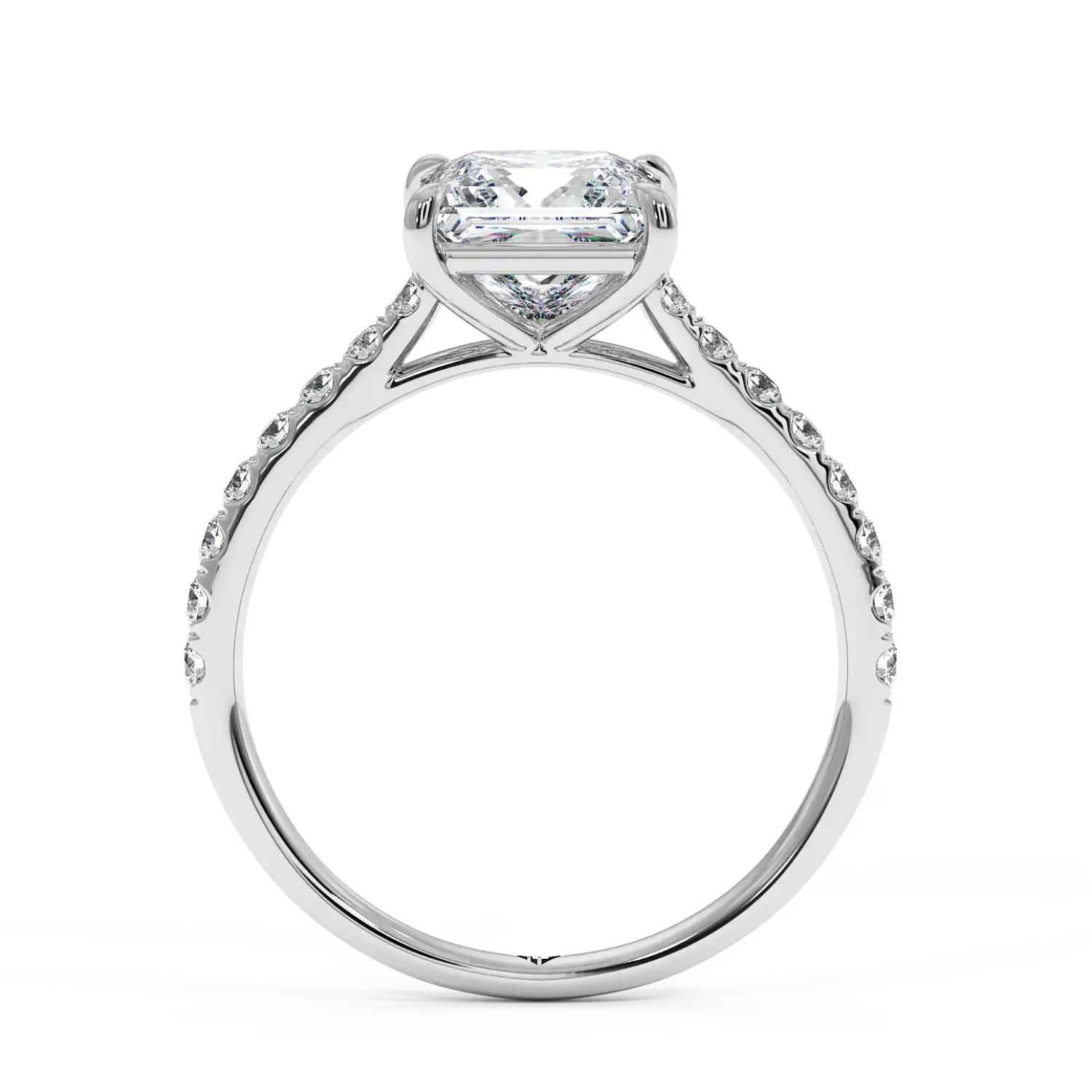 Platinum Poppy Micro Engagement Ring