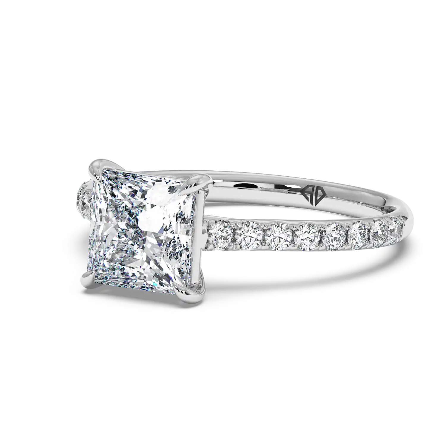 Platinum Poppy Micro Engagement Ring