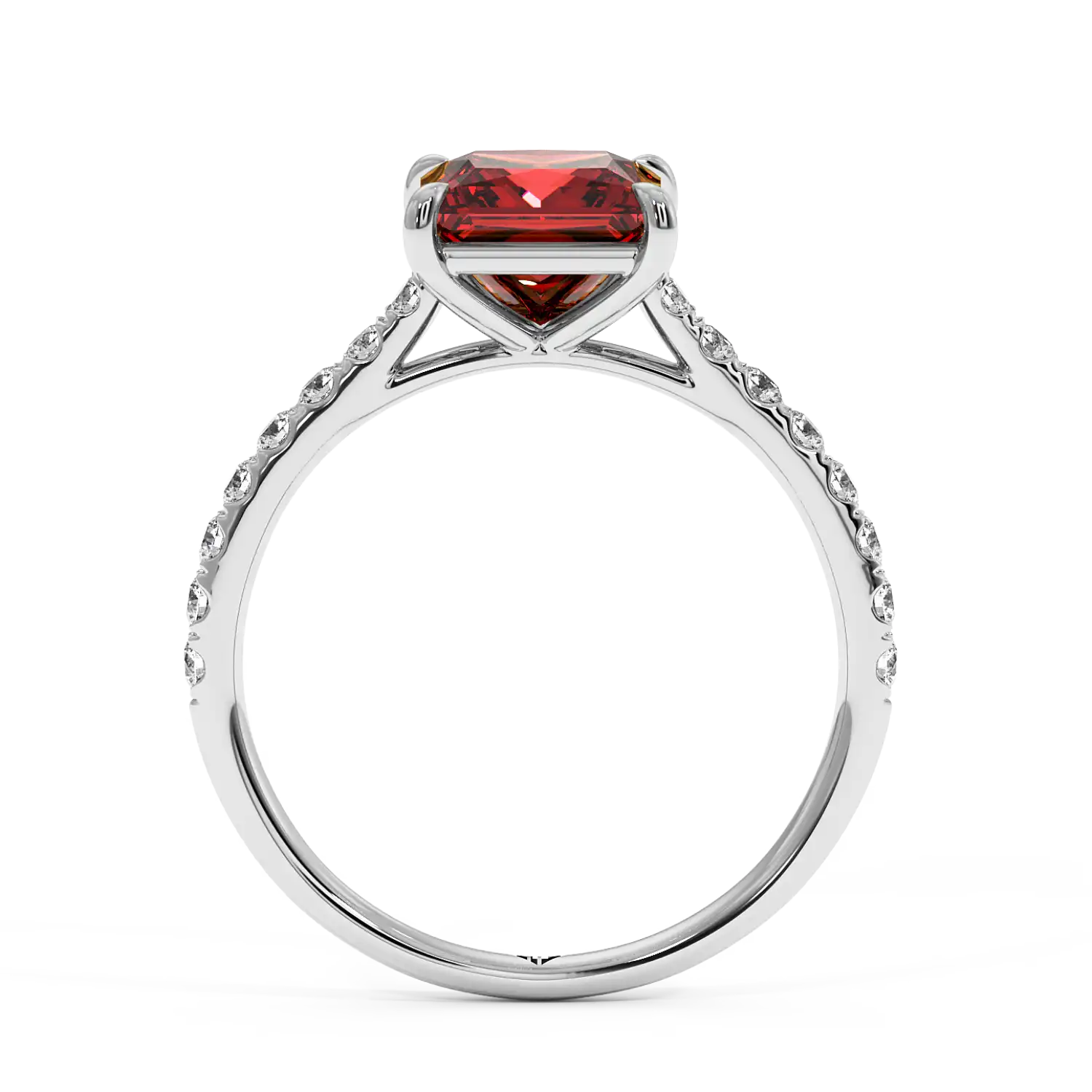 Platinum Poppy Micro Engagement Ring