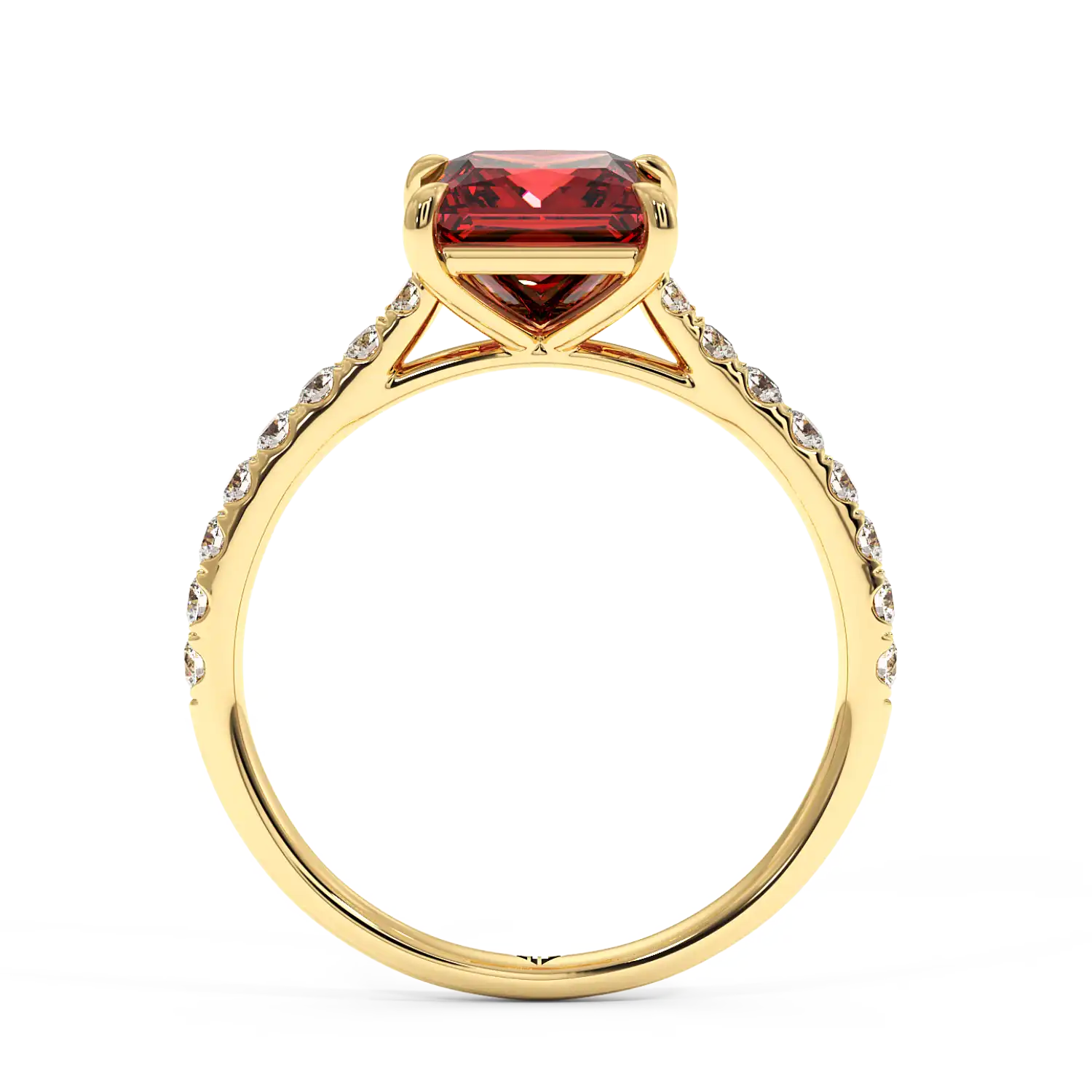 18K Yellow Gold Poppy Micro Engagement Ring