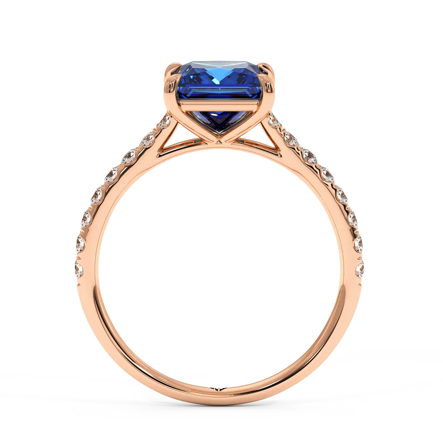 18K Rose Gold Poppy Micro Engagement Ring