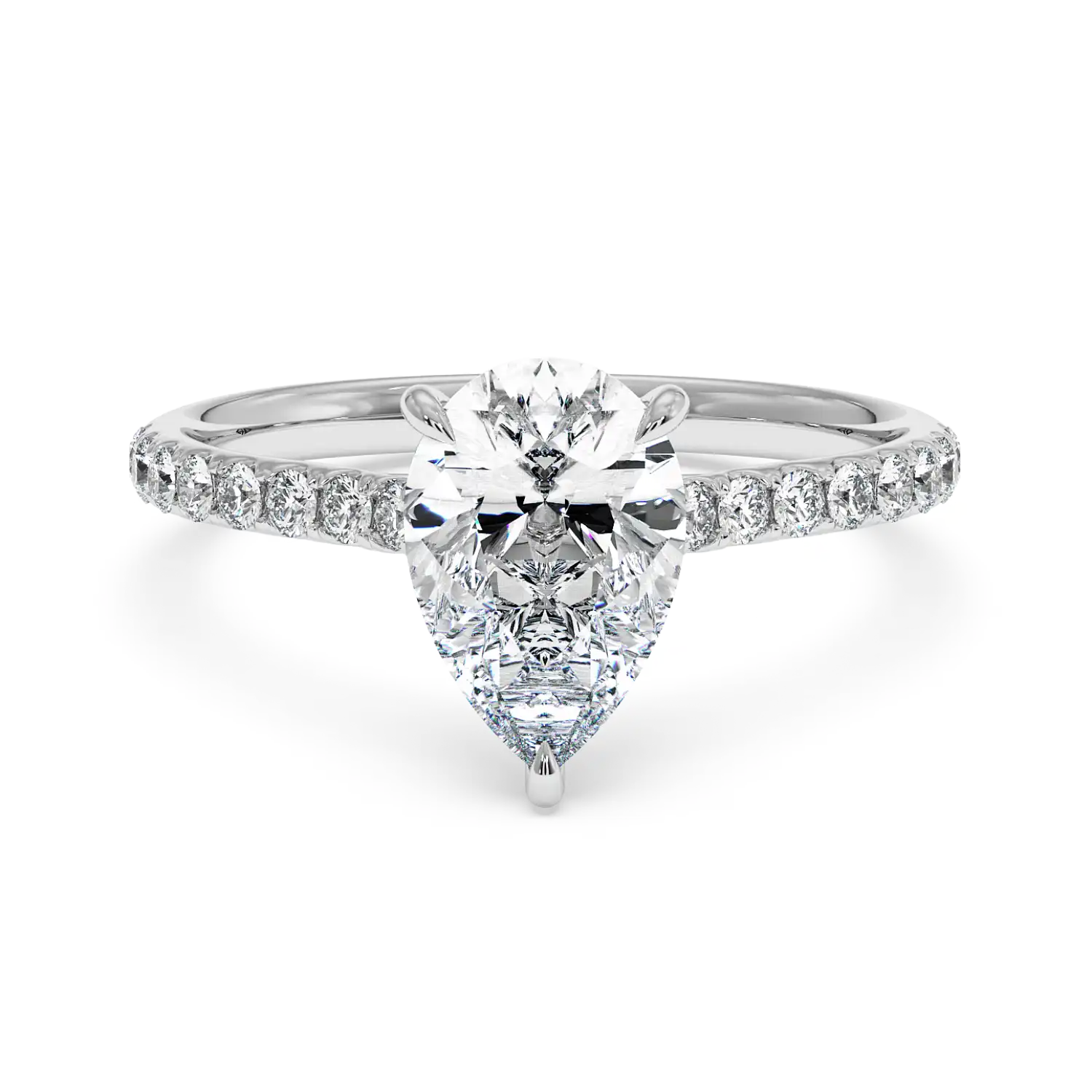 Platinum Poppy Micro Engagement Ring