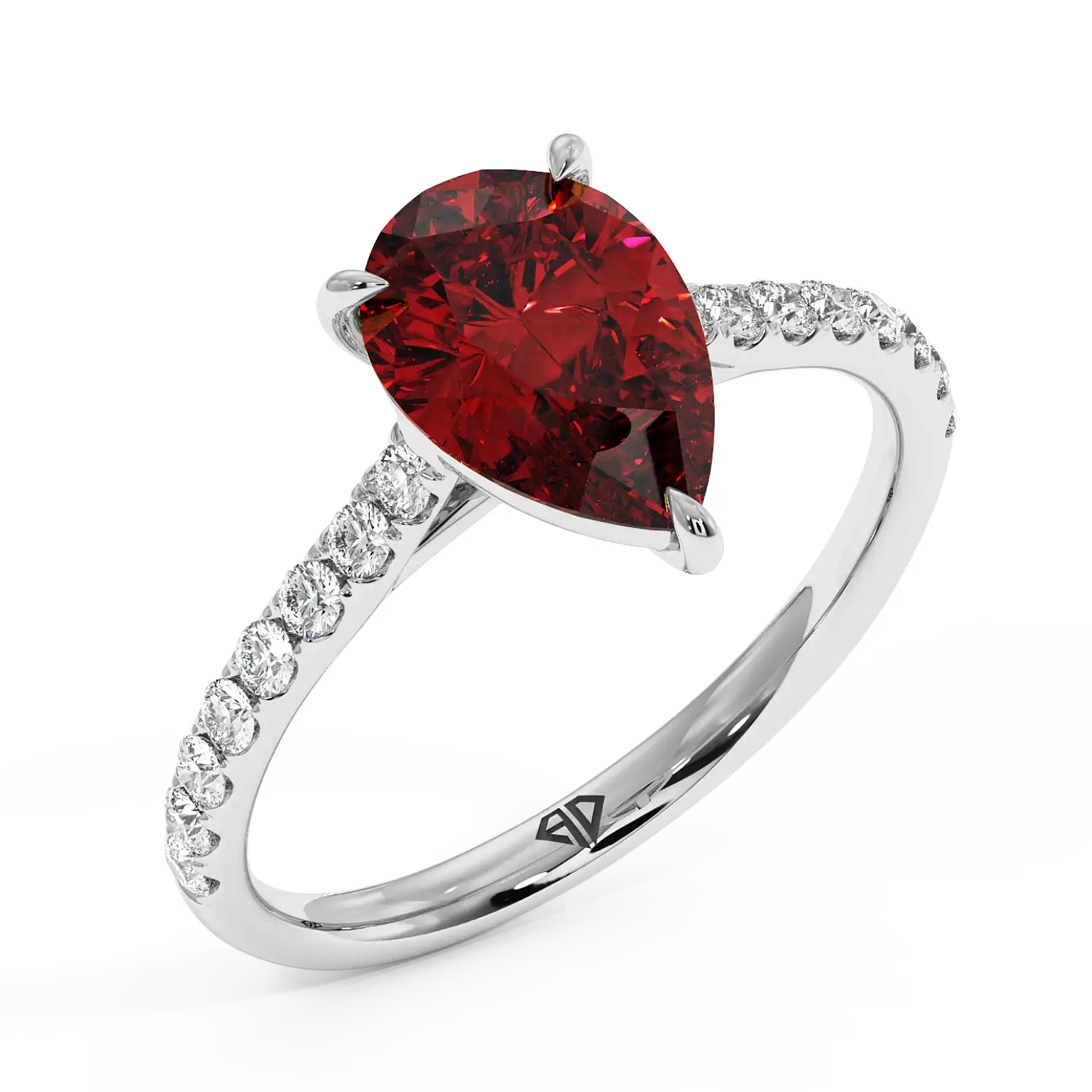 Platinum Poppy Micro Engagement Ring