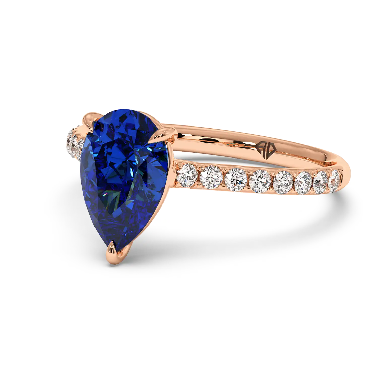 18K Rose Gold Poppy Micro Engagement Ring