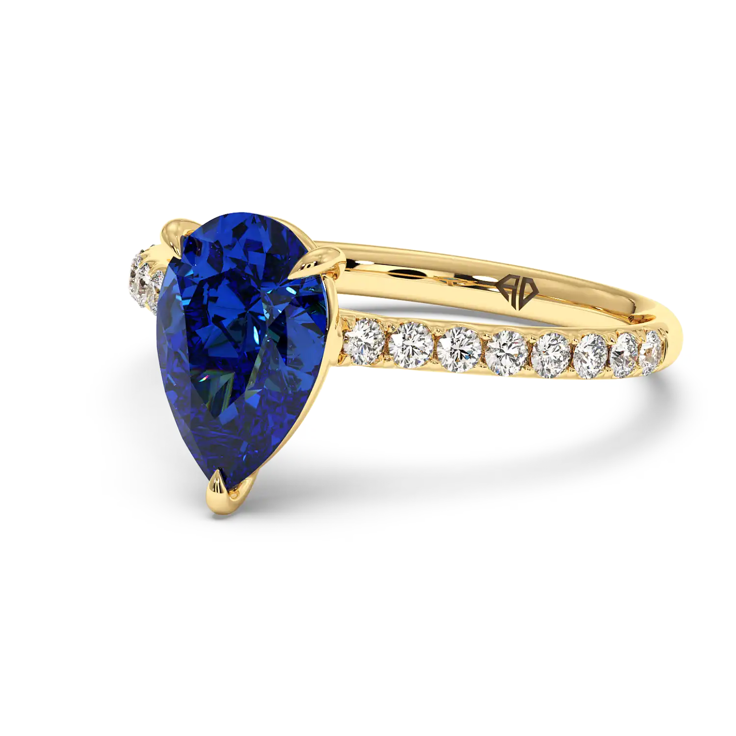 18K Yellow Gold Poppy Micro Engagement Ring