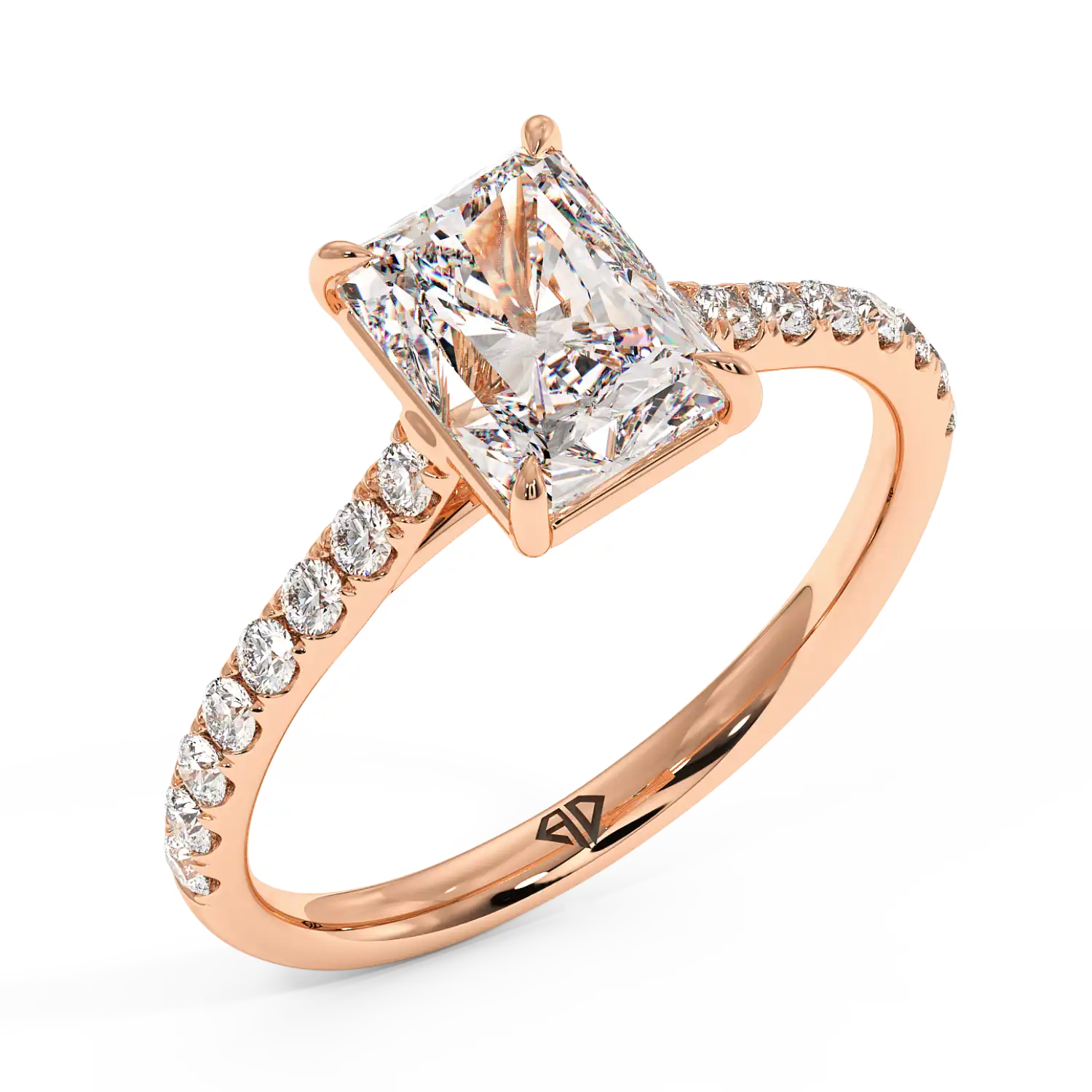 18K Rose Gold Poppy Micro Engagement Ring