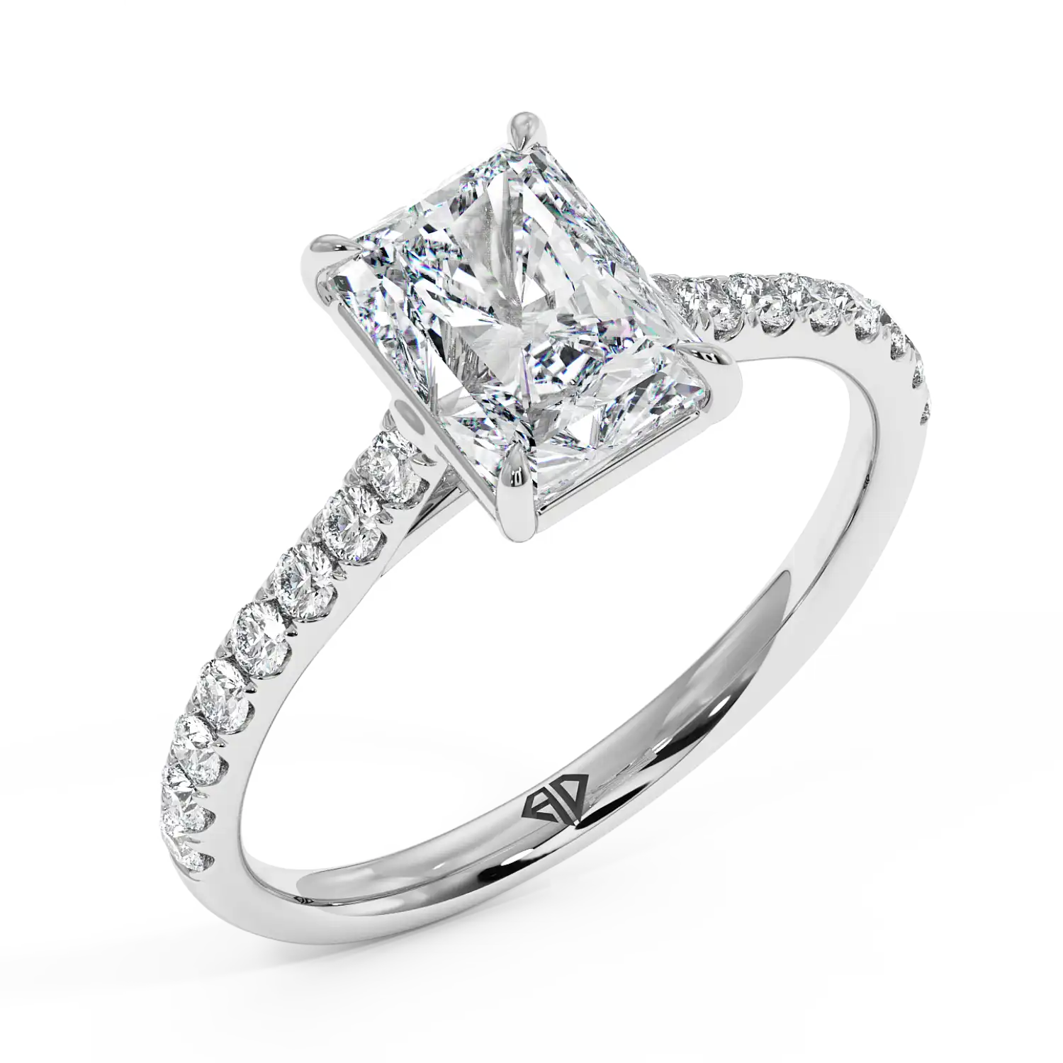 Platinum Poppy Micro Engagement Ring