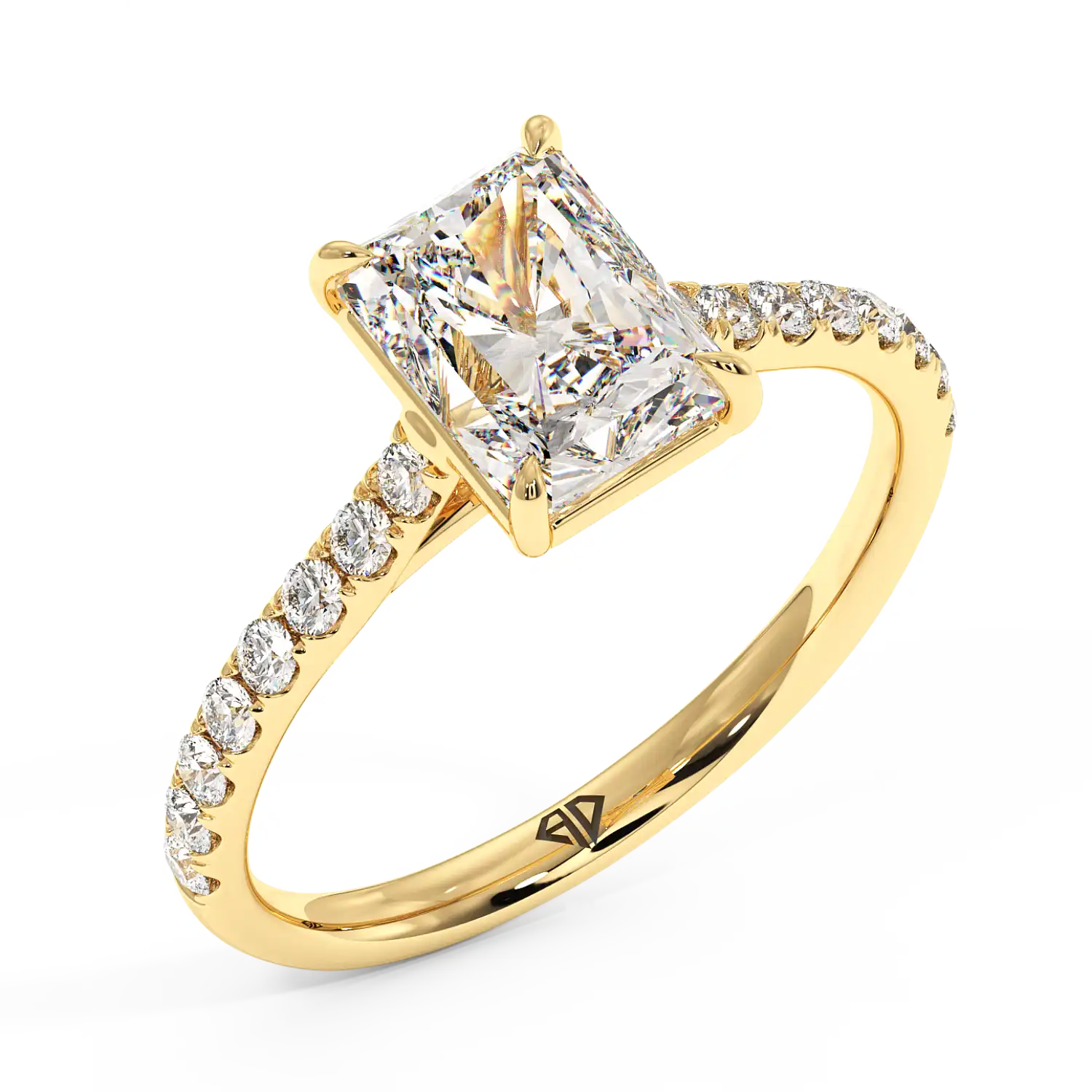 18K Yellow Gold Poppy Micro Engagement Ring