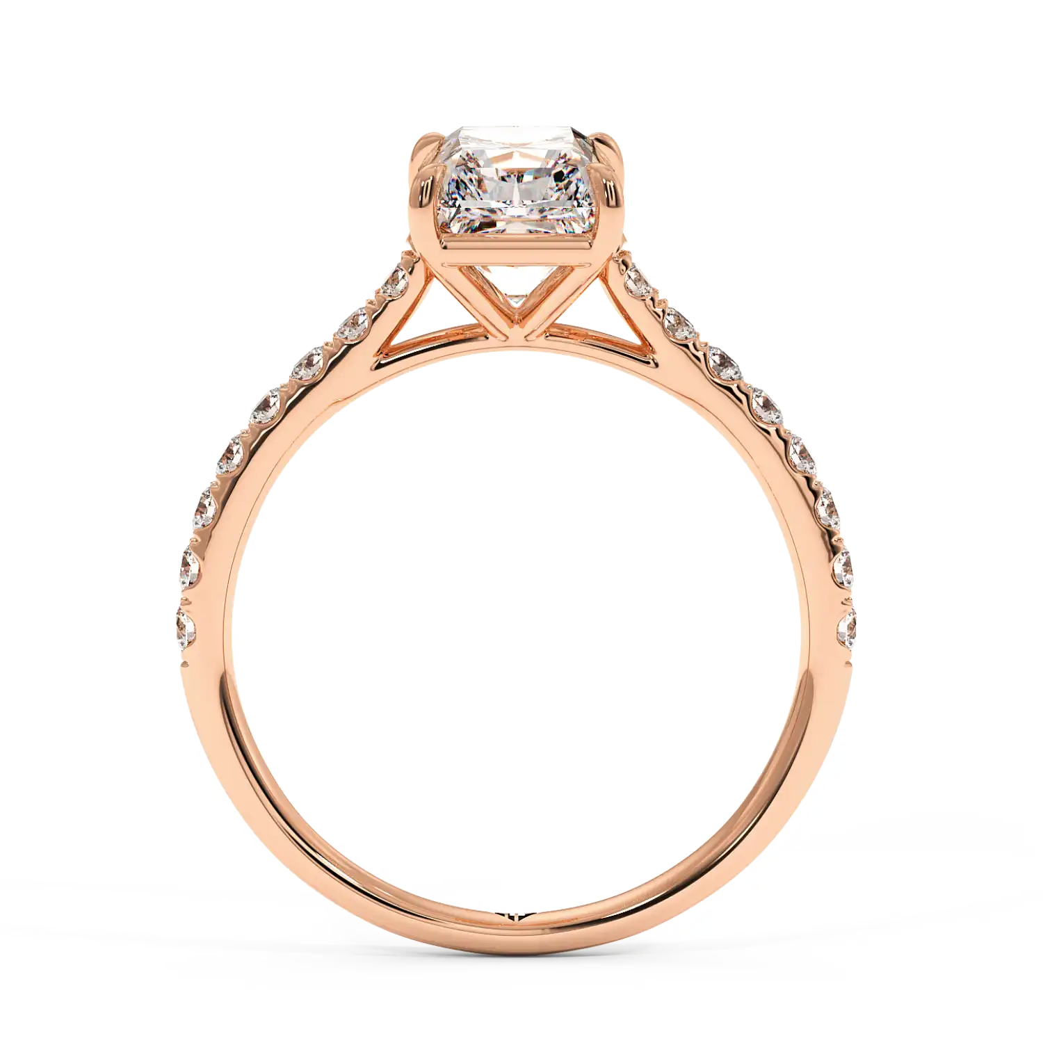 18K Rose Gold Poppy Micro Engagement Ring