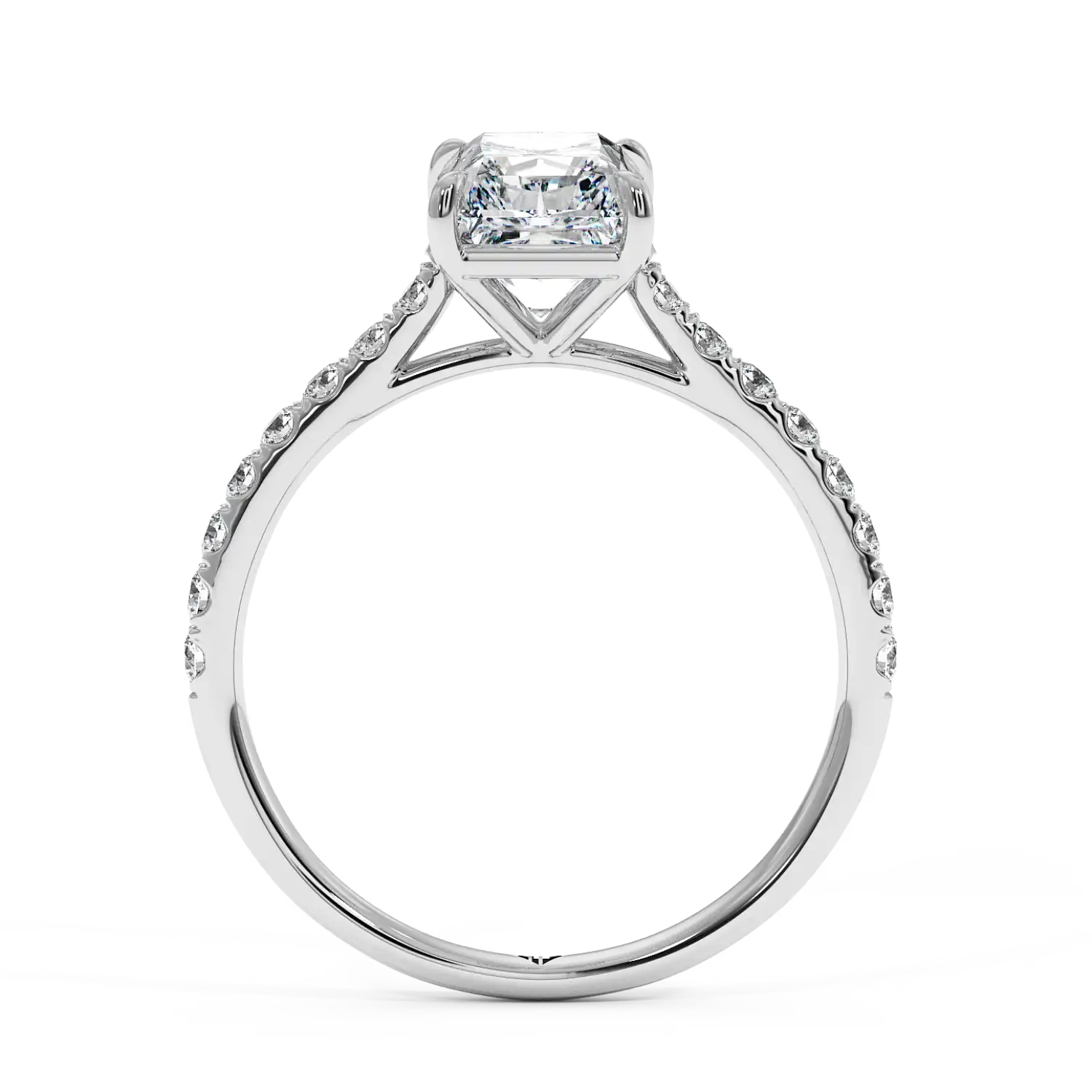 Platinum Poppy Micro Engagement Ring