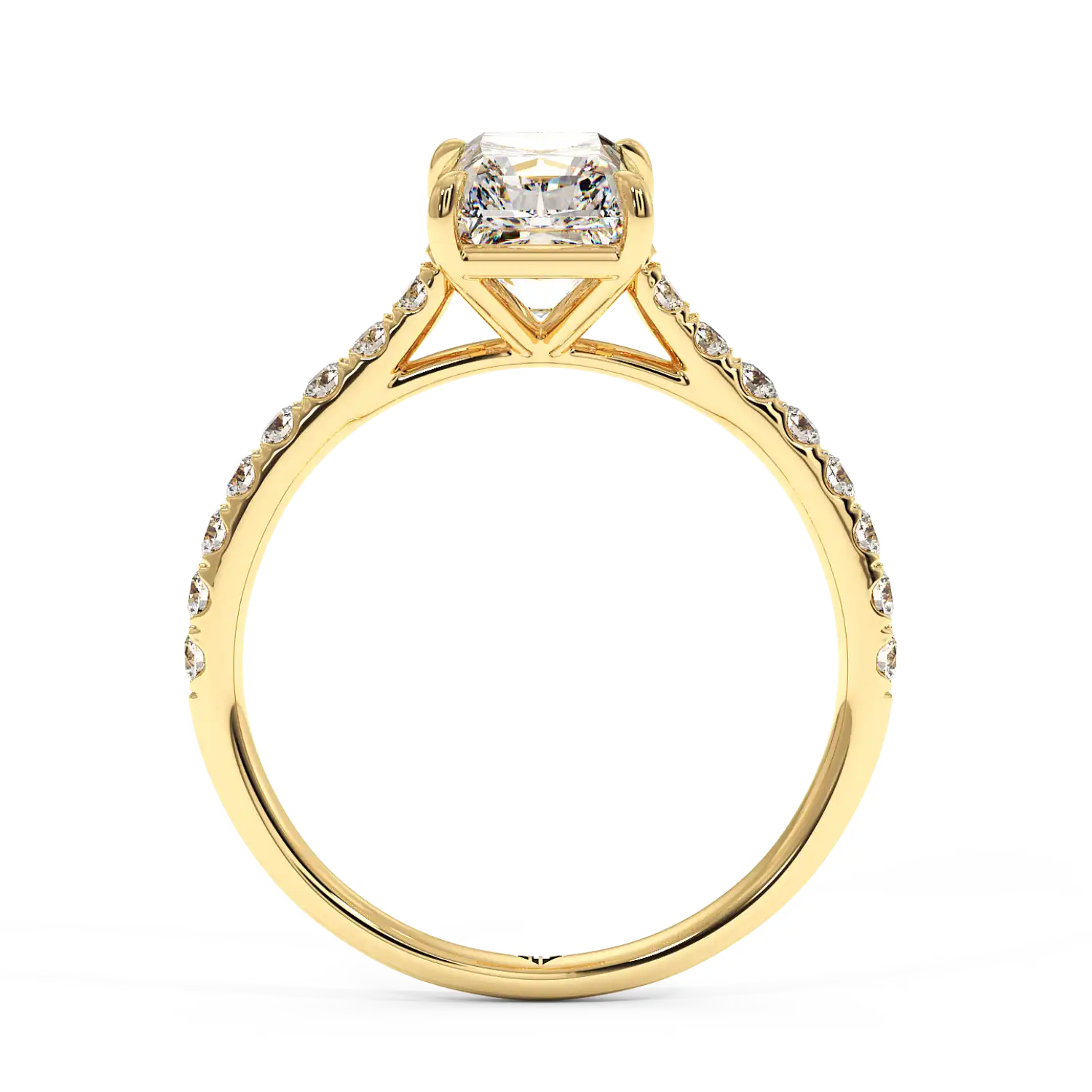 18K Yellow Gold Poppy Micro Engagement Ring