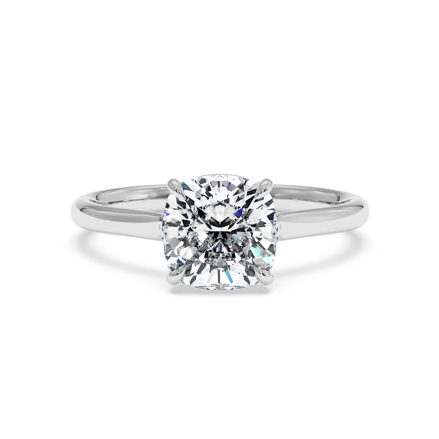 Platinum Poppy Plain Shank Engagement Ring