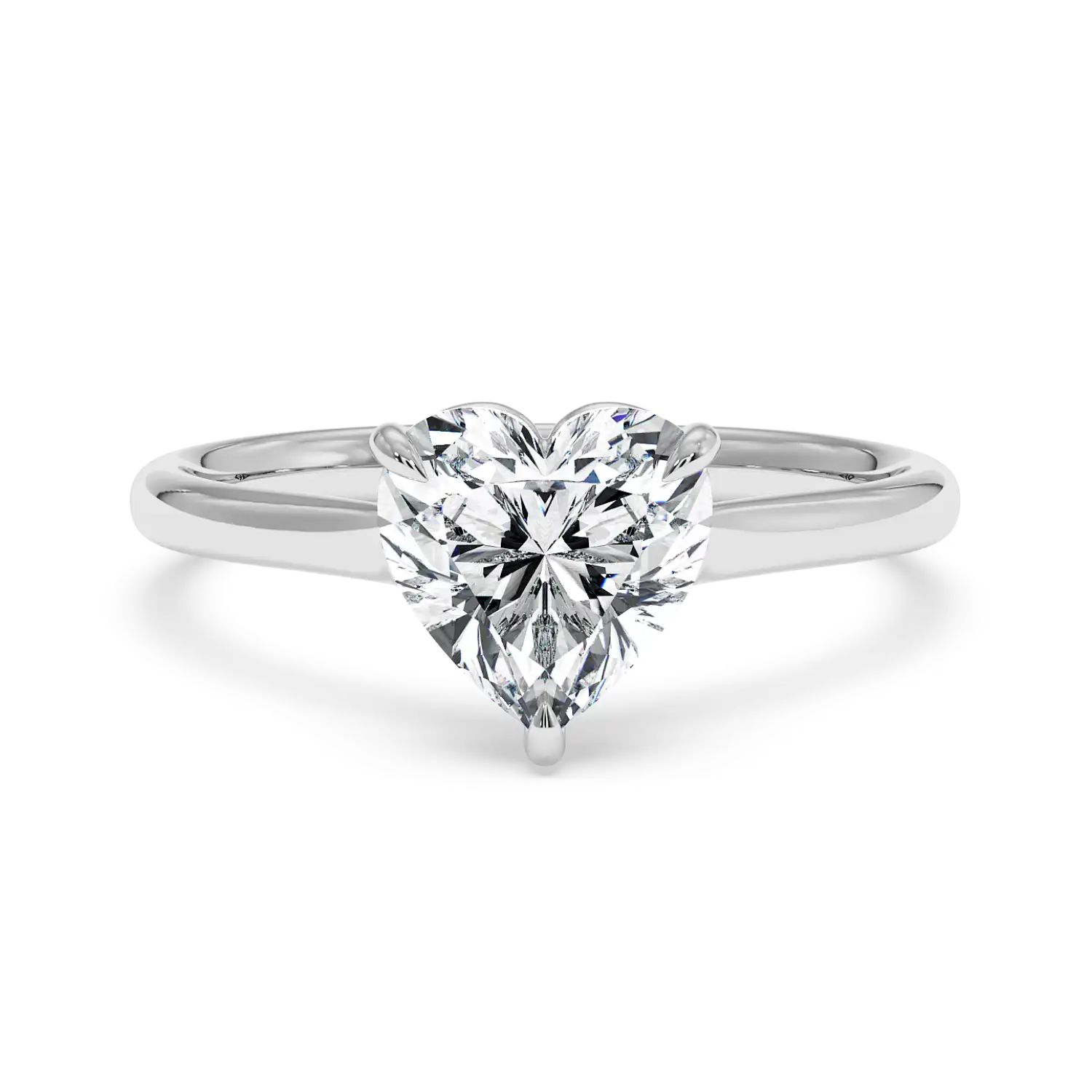 Platinum Poppy Plain Shank Engagement Ring