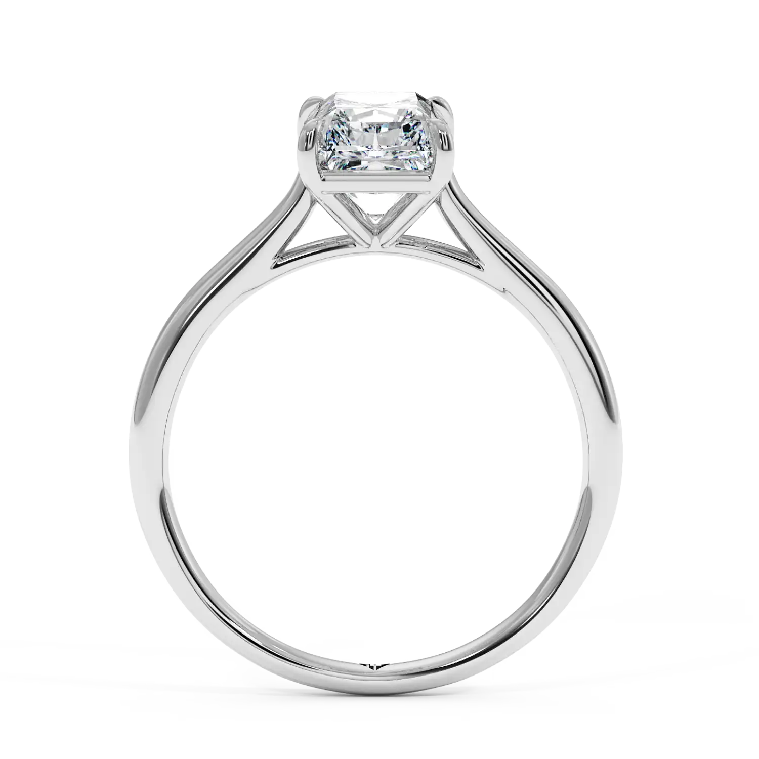 Platinum Poppy Plain Shank Engagement Ring