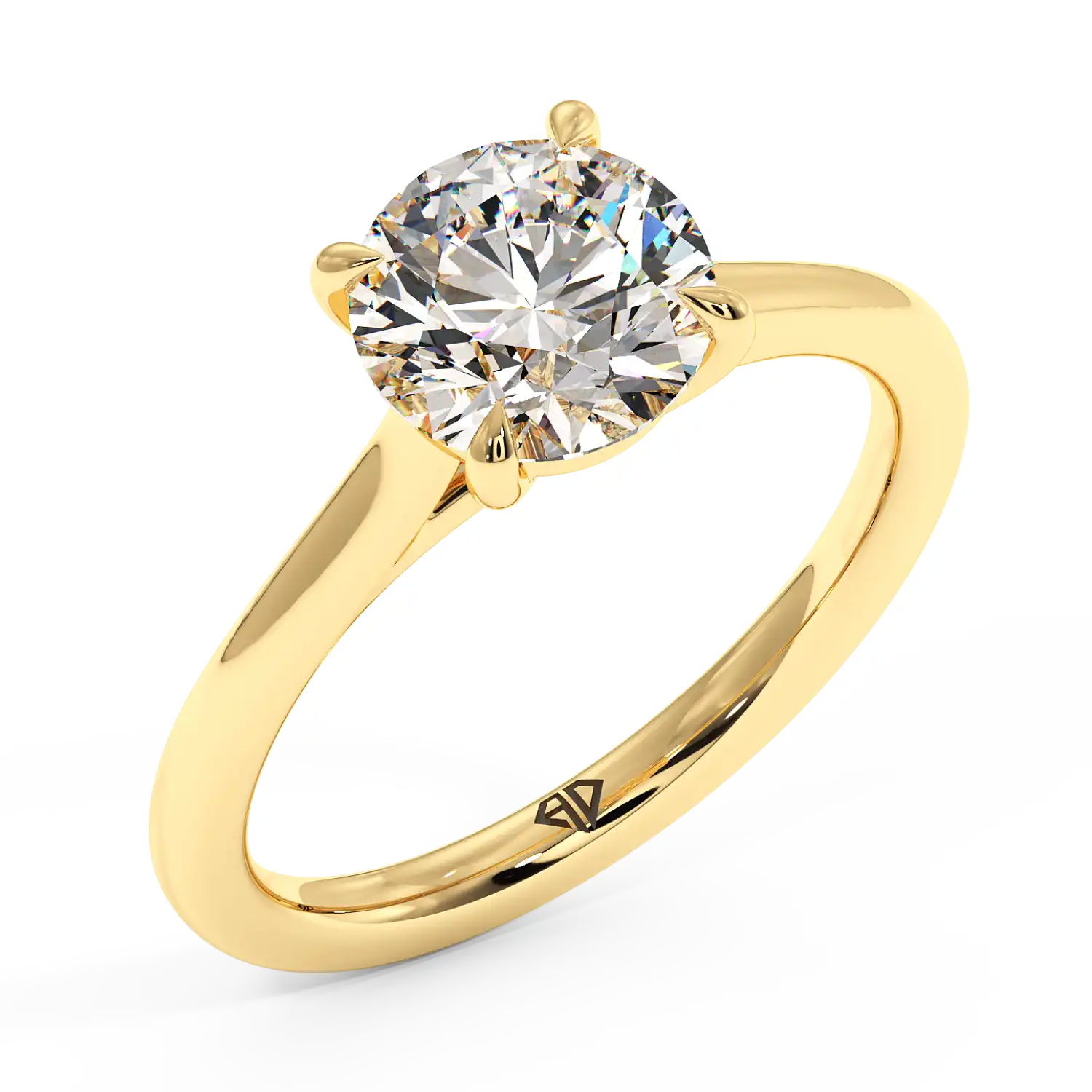 18K Yellow Gold Rowen Solitaire Engagement Ring