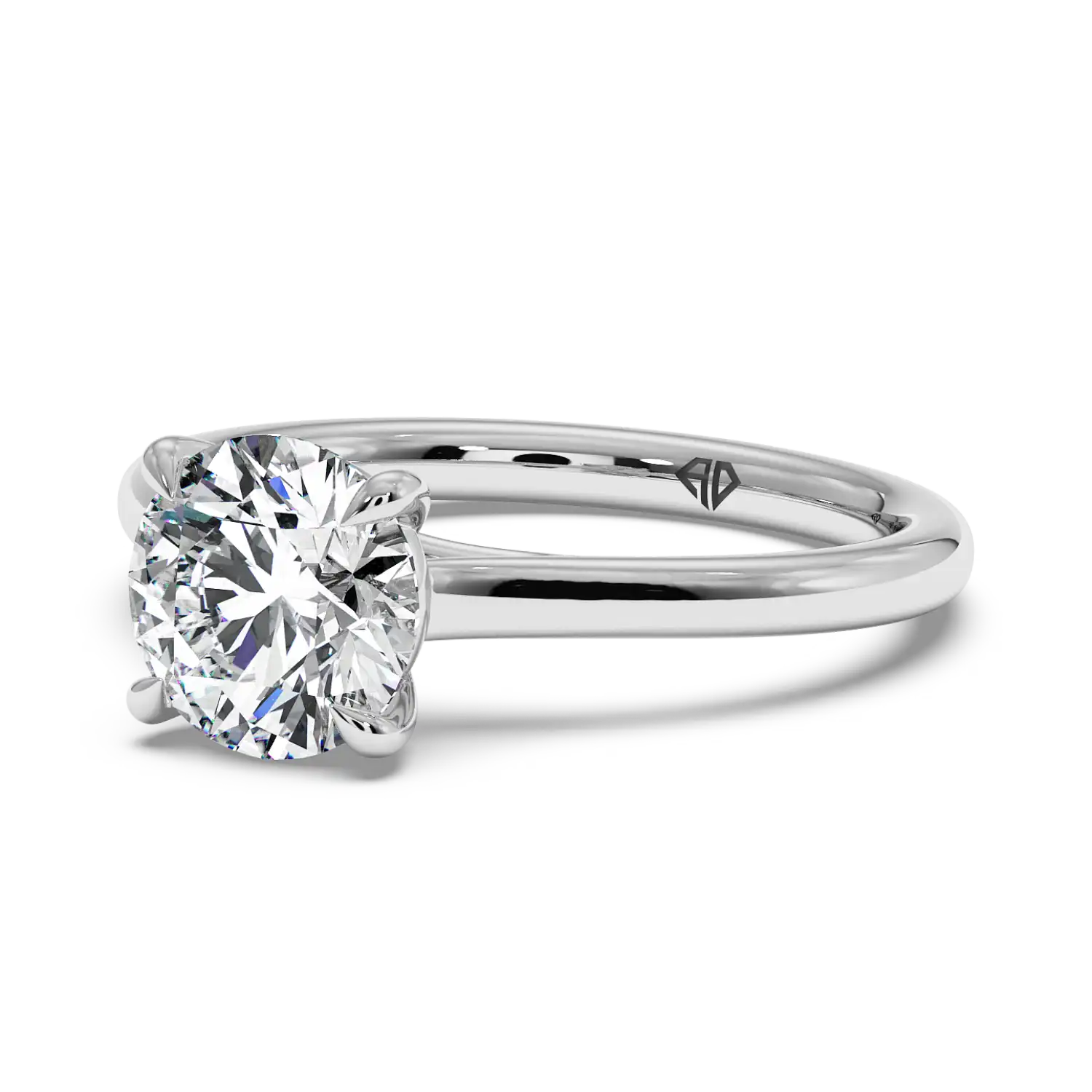 18K White Gold Rowen Solitaire Engagement Ring