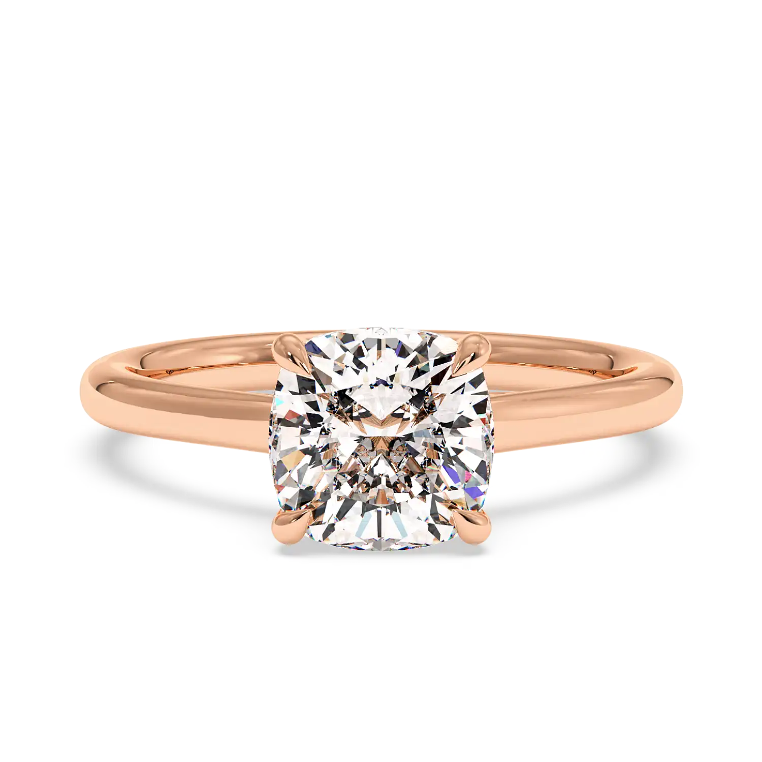 18K Rose Gold Rowen Solitaire Engagement Ring