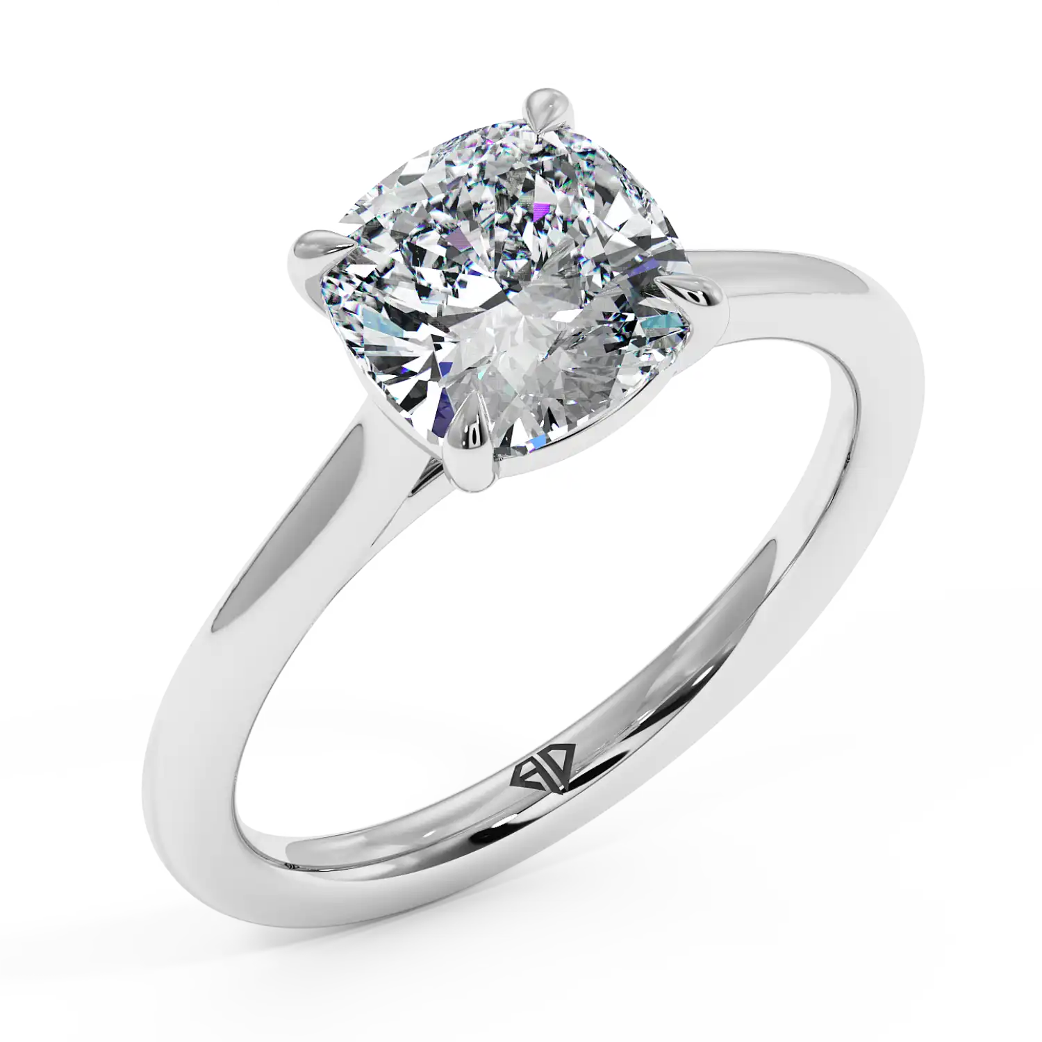 18K White Gold Rowen Solitaire Engagement Ring