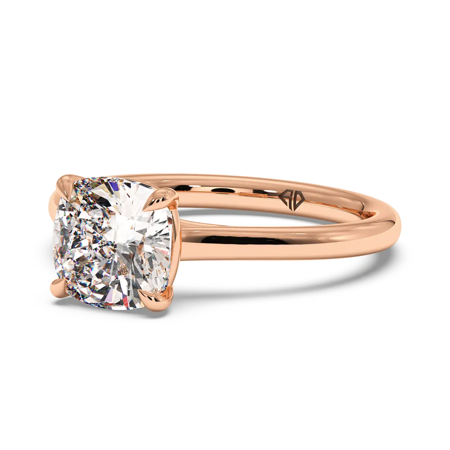 18K Rose Gold Rowen Solitaire Engagement Ring