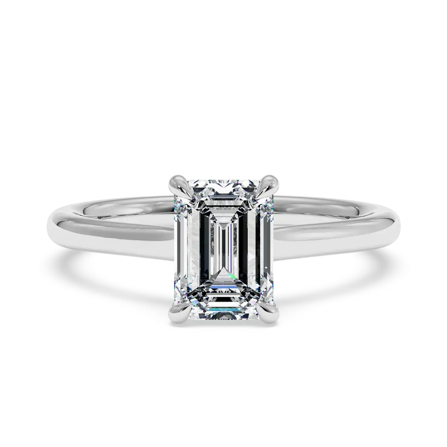 18K White Gold Rowen Solitaire Engagement Ring