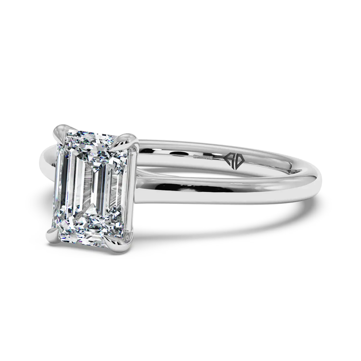 18K White Gold Rowen Solitaire Engagement Ring