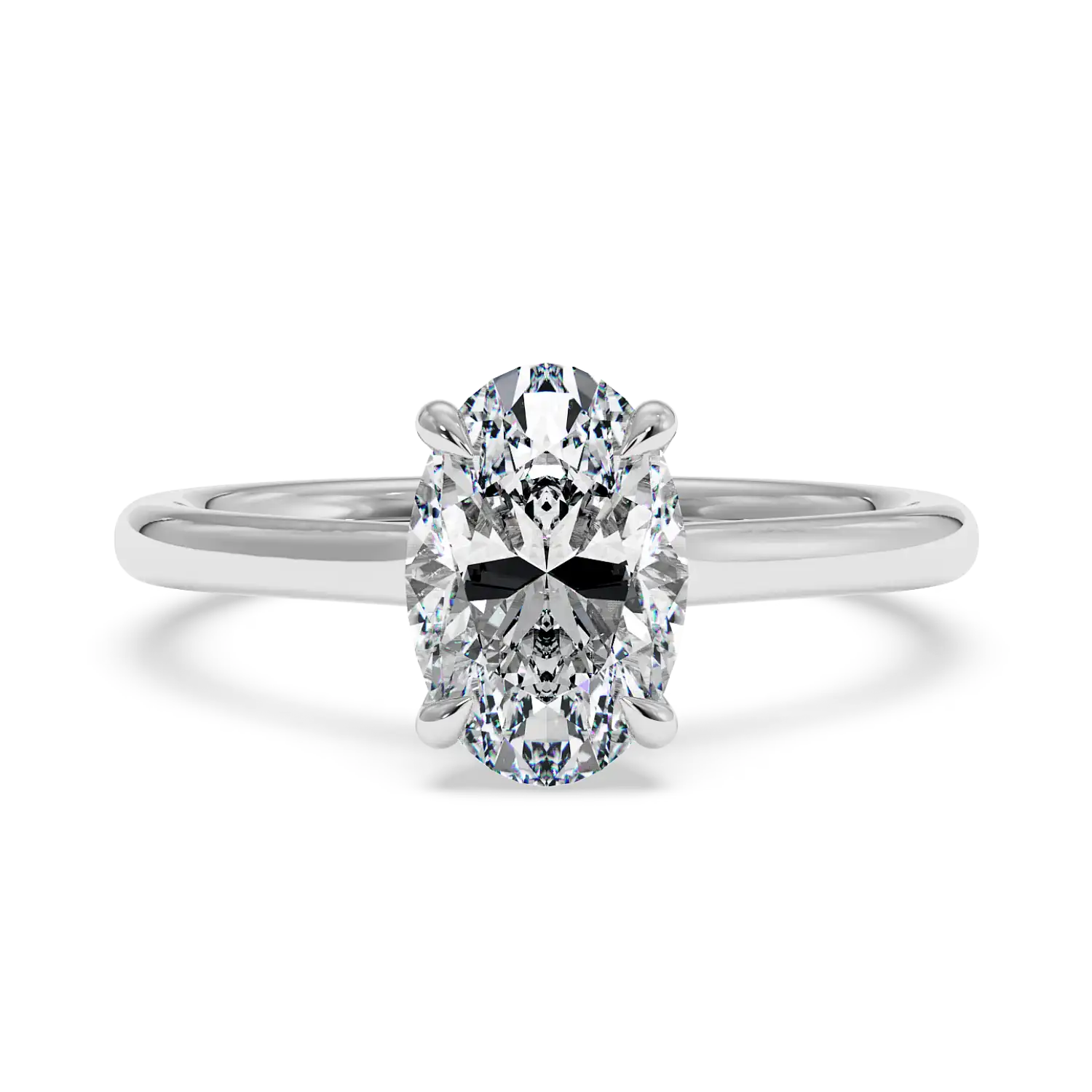 18K White Gold Rowen Solitaire Engagement Ring