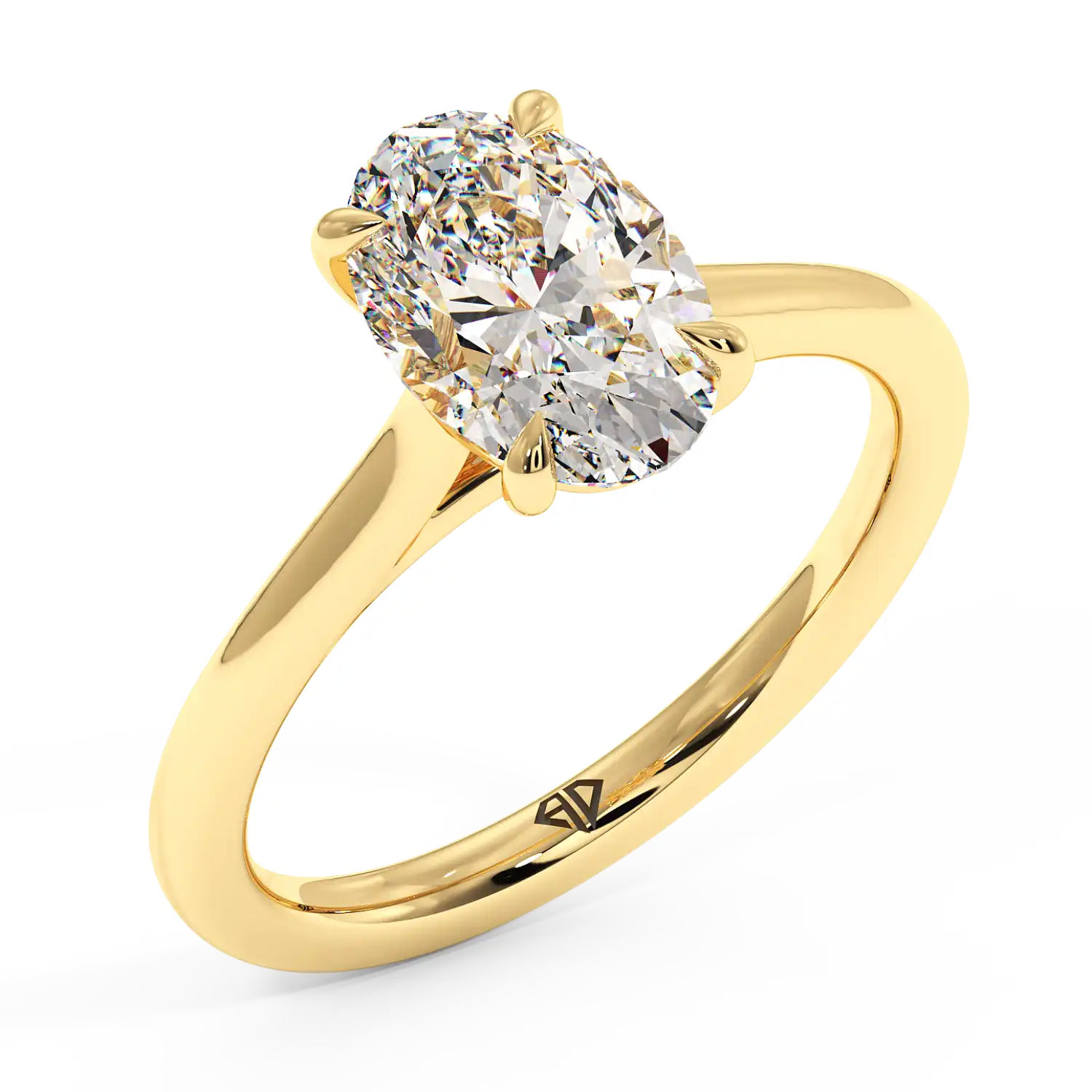 18K Yellow Gold Rowen Solitaire Engagement Ring