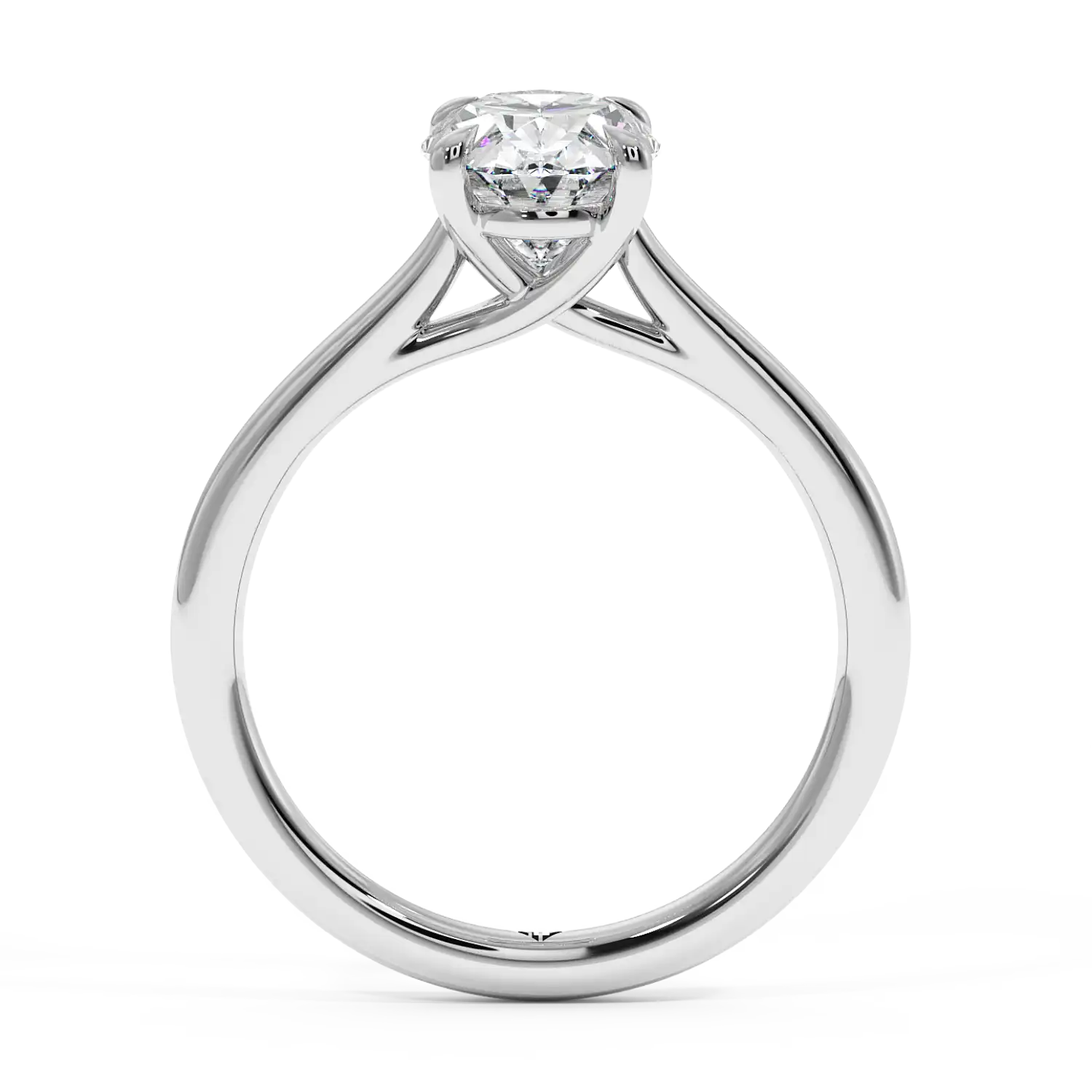 18K White Gold Rowen Solitaire Engagement Ring