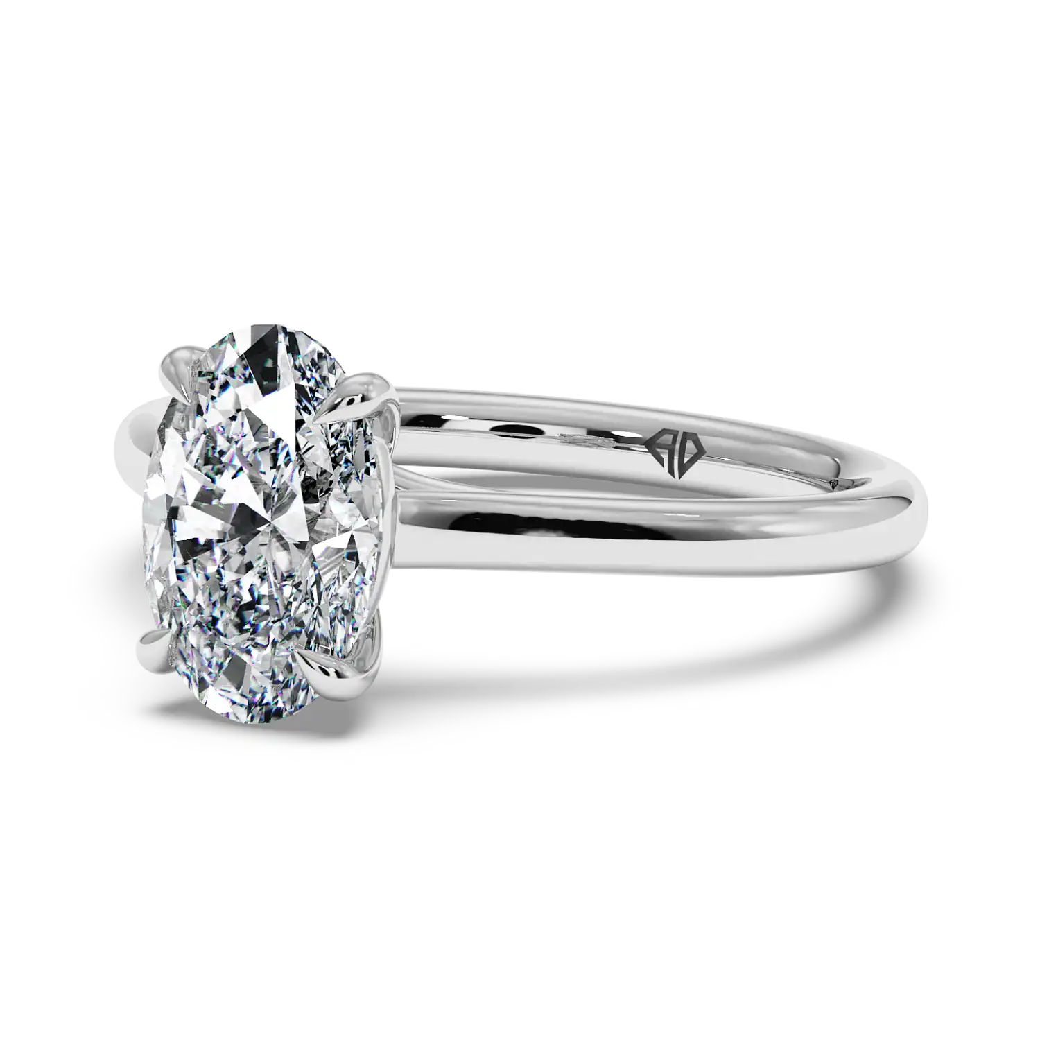 18K White Gold Rowen Solitaire Engagement Ring