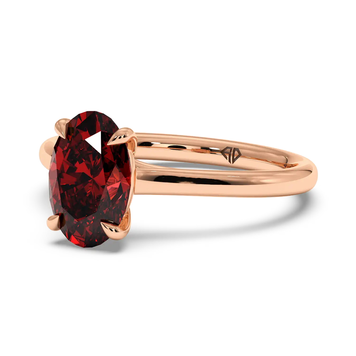 18K Rose Gold Rowen Solitaire Engagement Ring