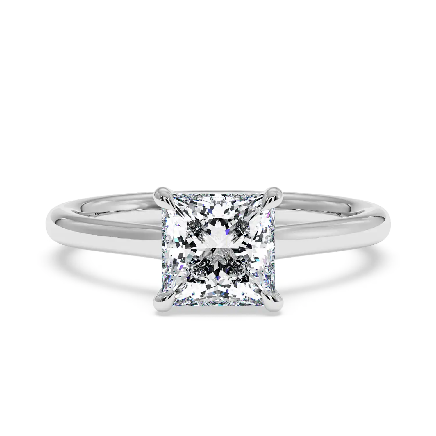 18K White Gold Rowen Solitaire Engagement Ring