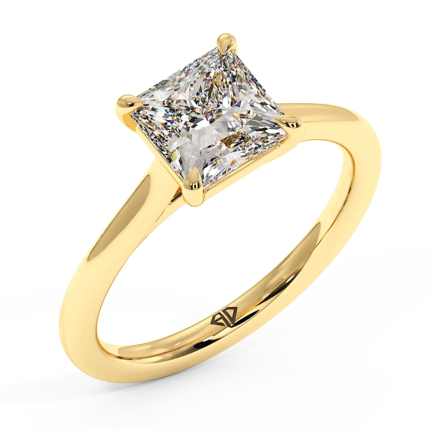 18K Yellow Gold Rowen Solitaire Engagement Ring