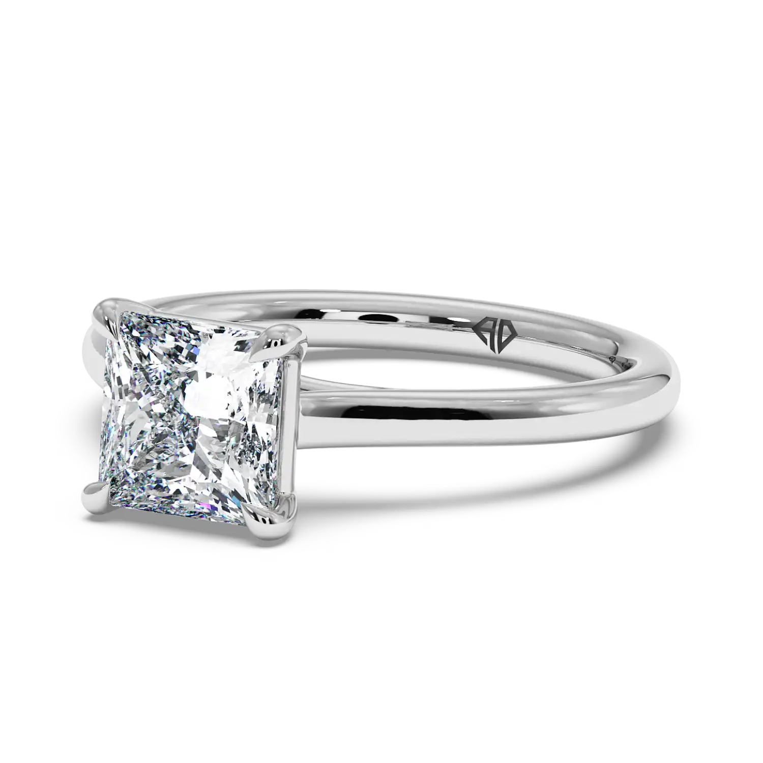 18K White Gold Rowen Solitaire Engagement Ring