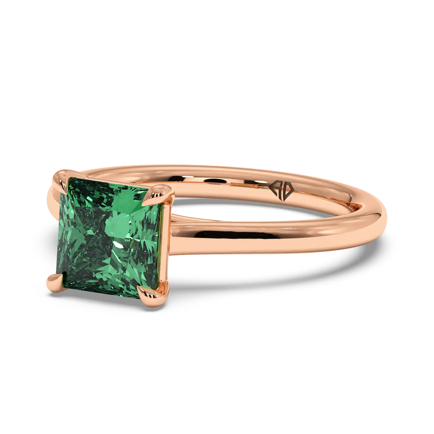 18K Rose Gold Rowen Solitaire Engagement Ring