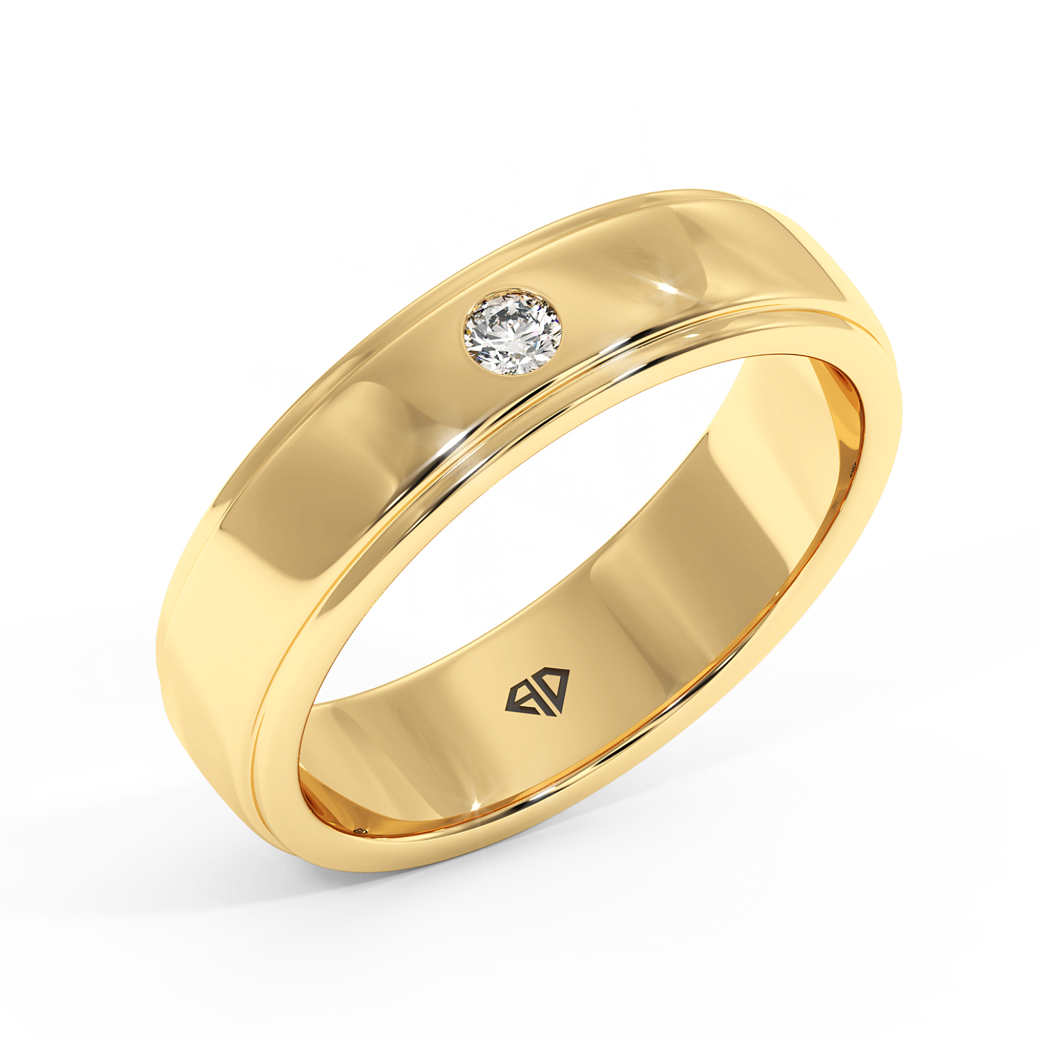 9K Yellow Gold LT5RB1 Diamond Wedding Band