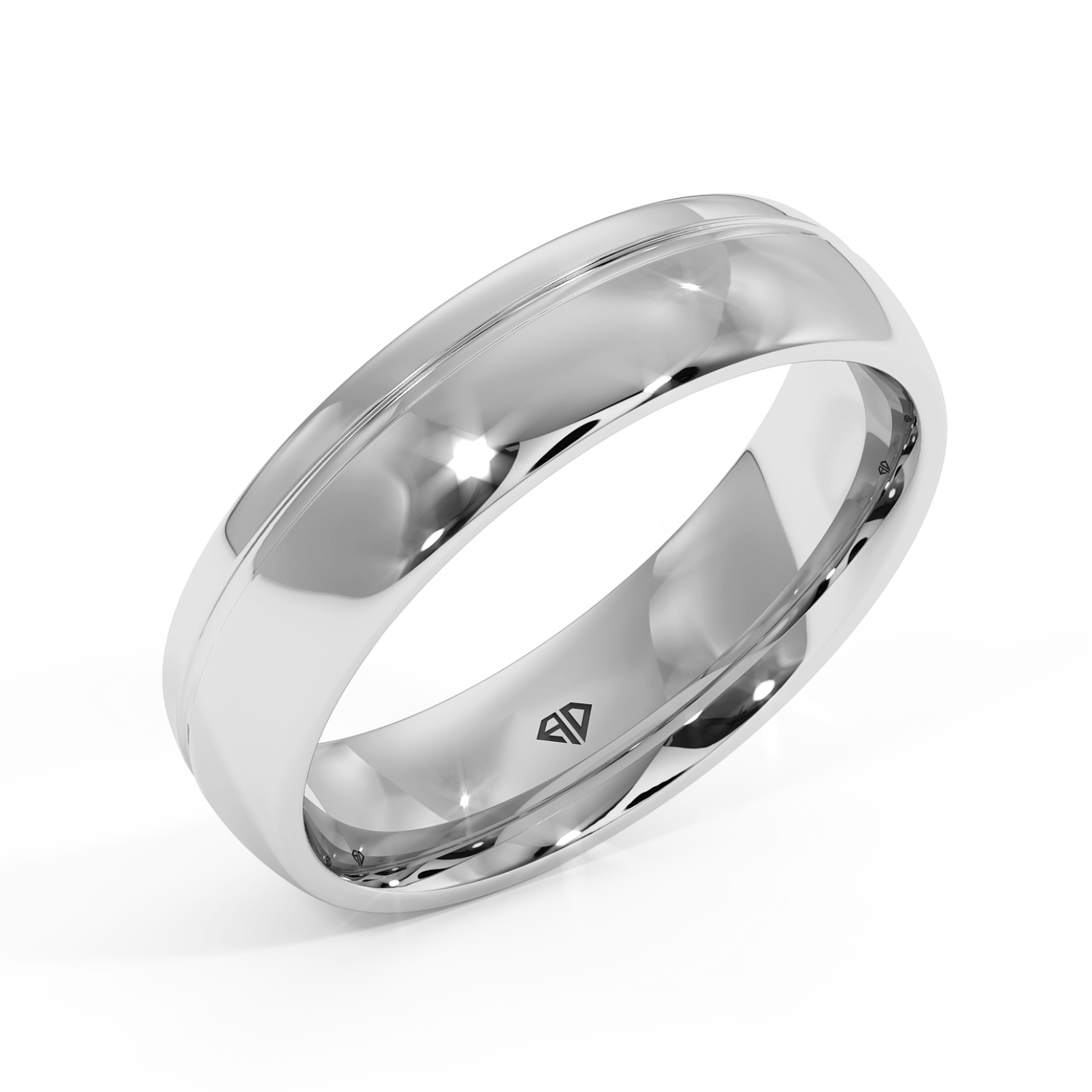 18K White Gold LT5RB12 Wedding Band