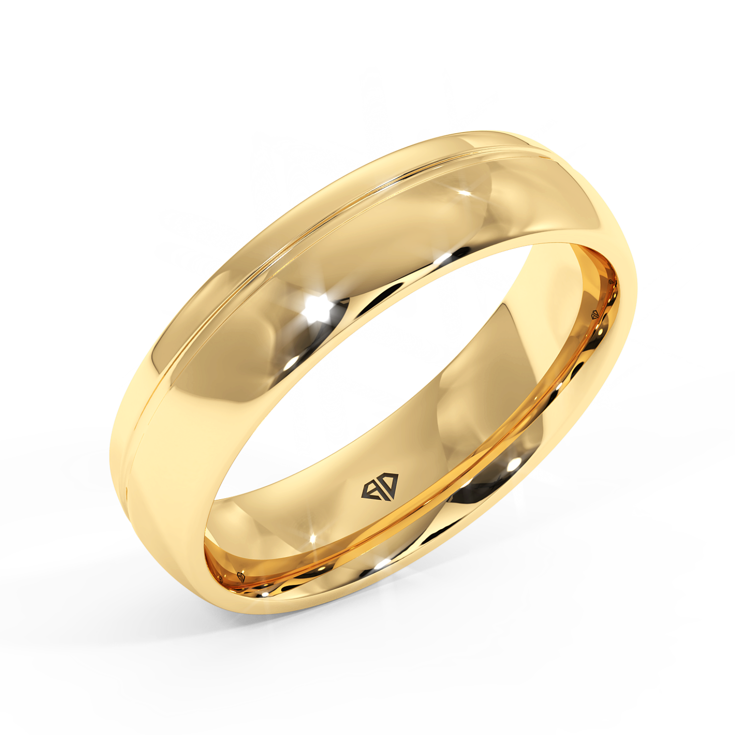 18K Yellow Gold LT5RB12 Wedding Band