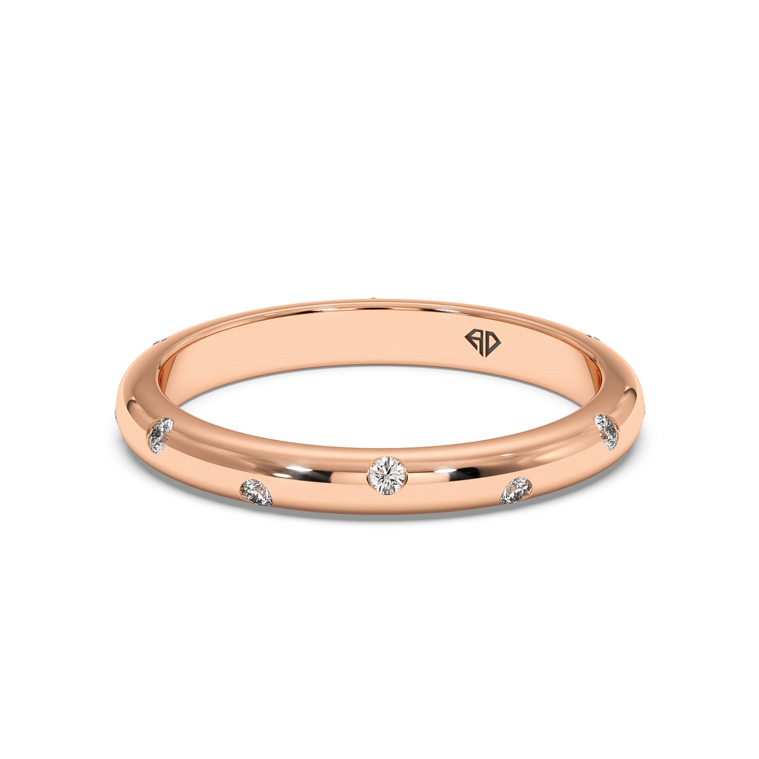 18K Rose Gold LT5RB13 Diamond Wedding Band