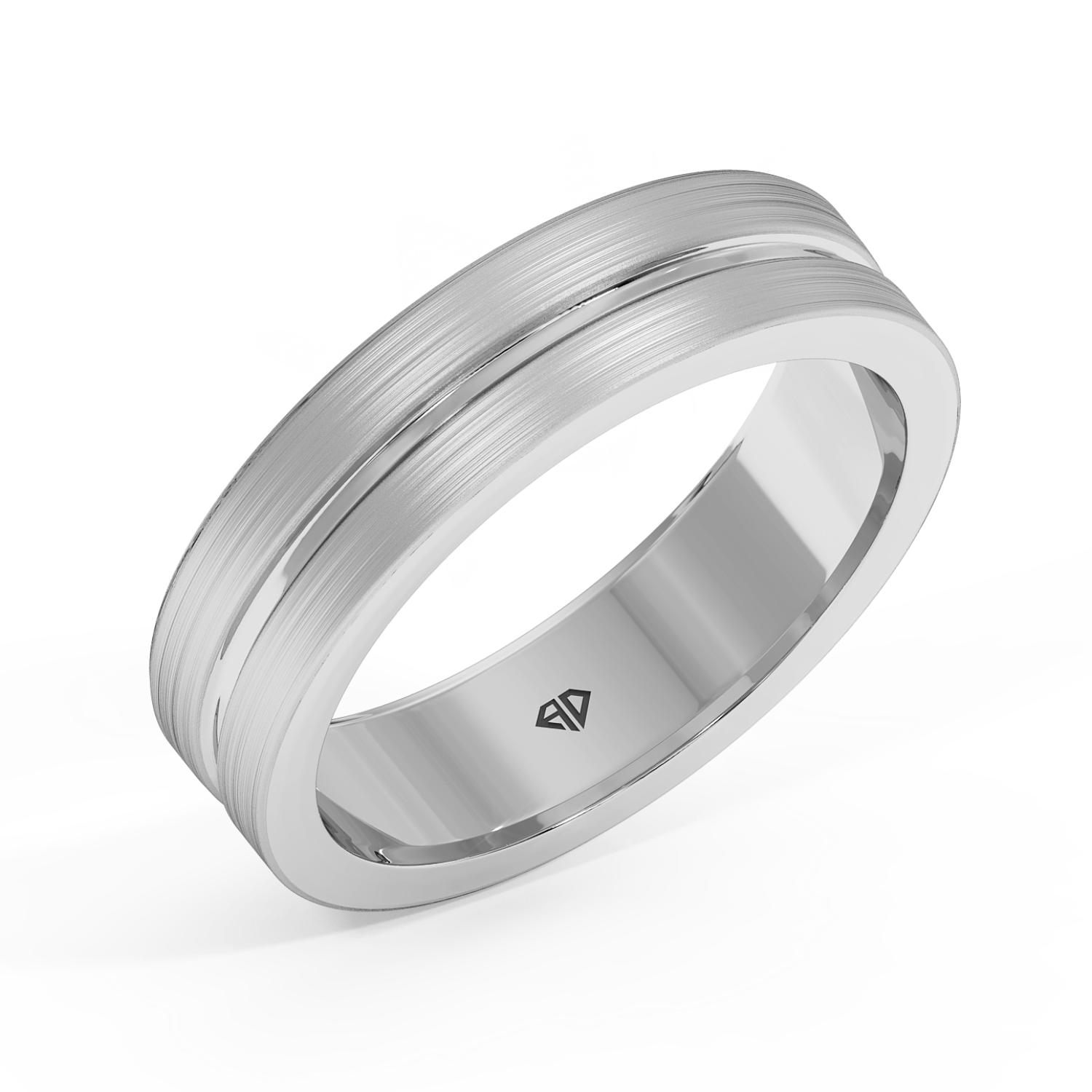 18K White Gold LT5RB15 Wedding Band