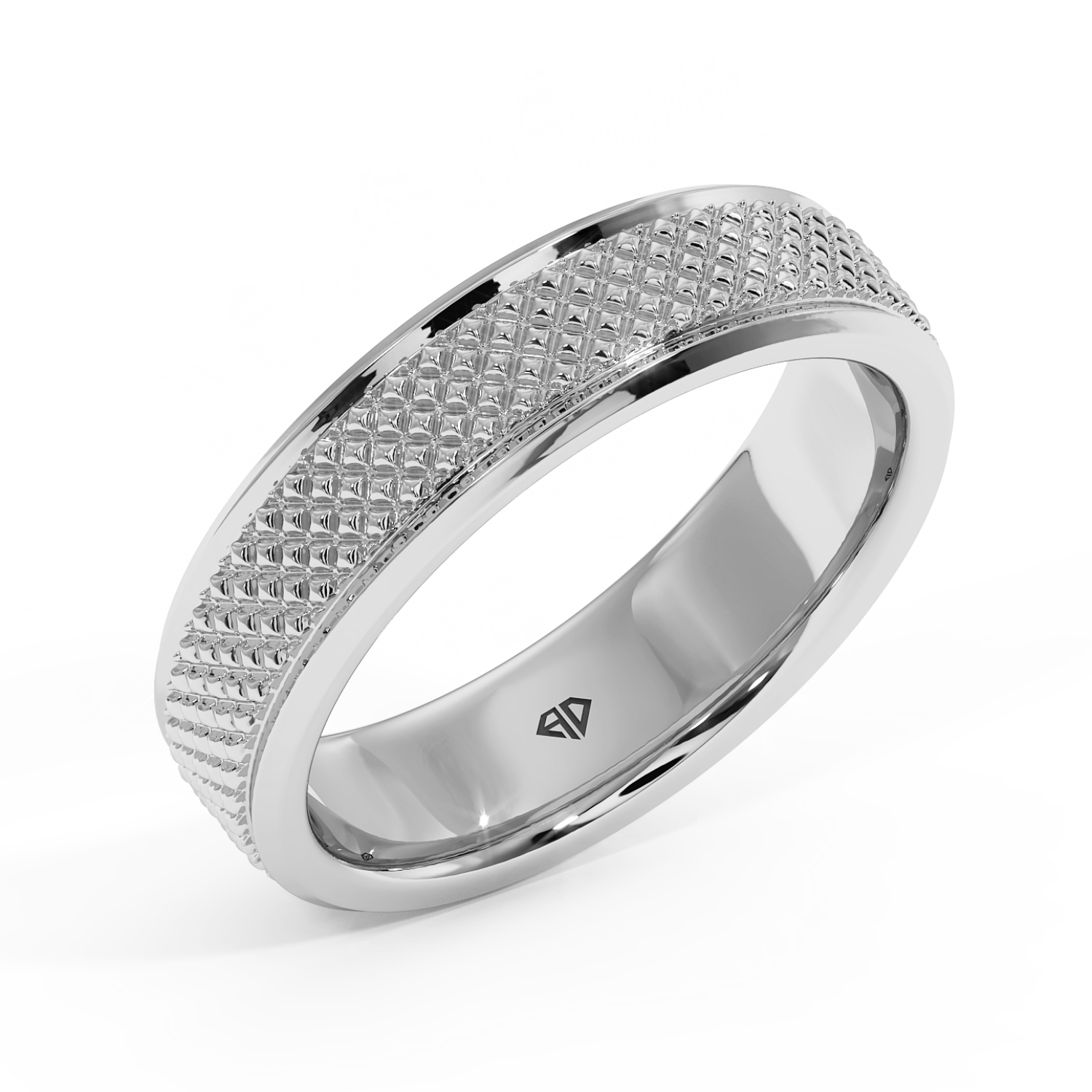 18K White Gold LT5RB19 Wedding Band