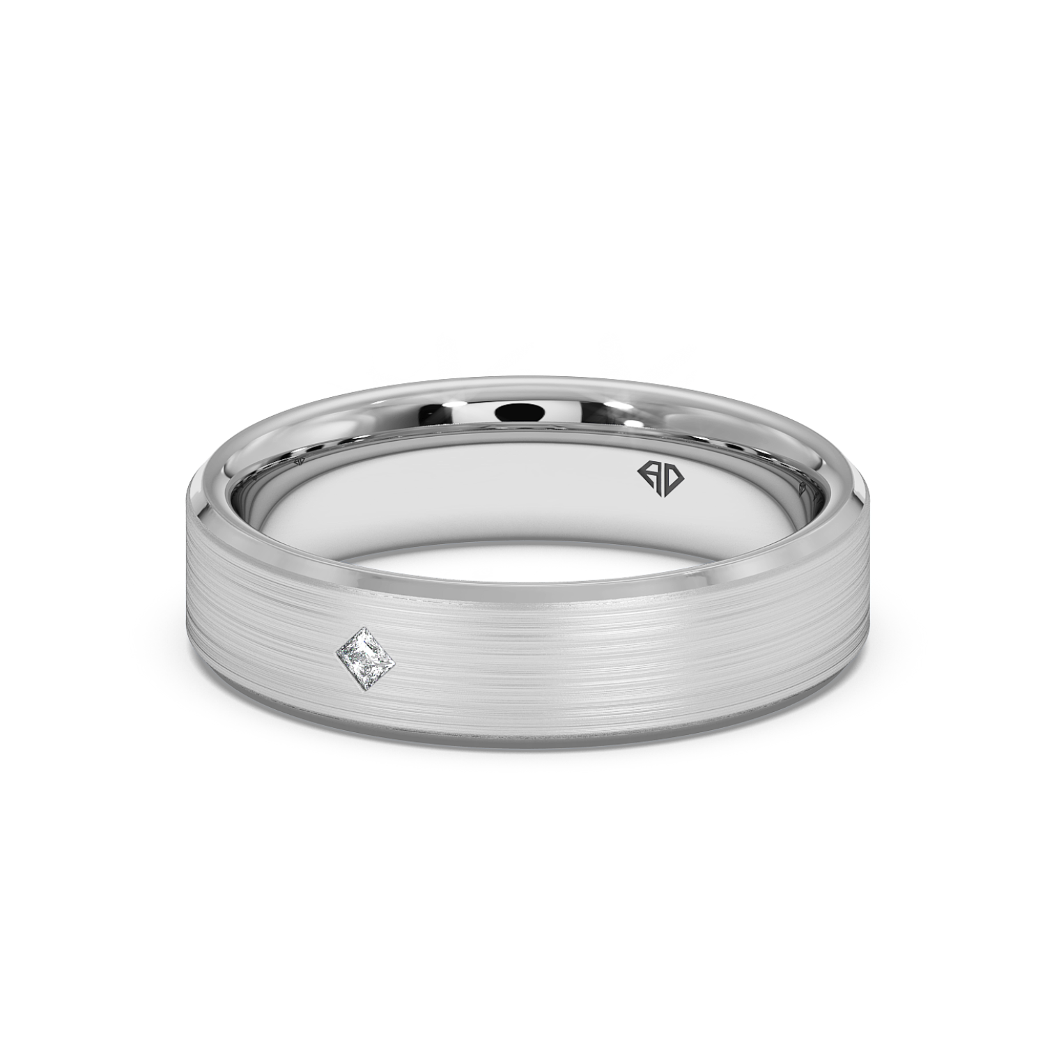 9K White Gold LT5RB25 Diamond Wedding Band