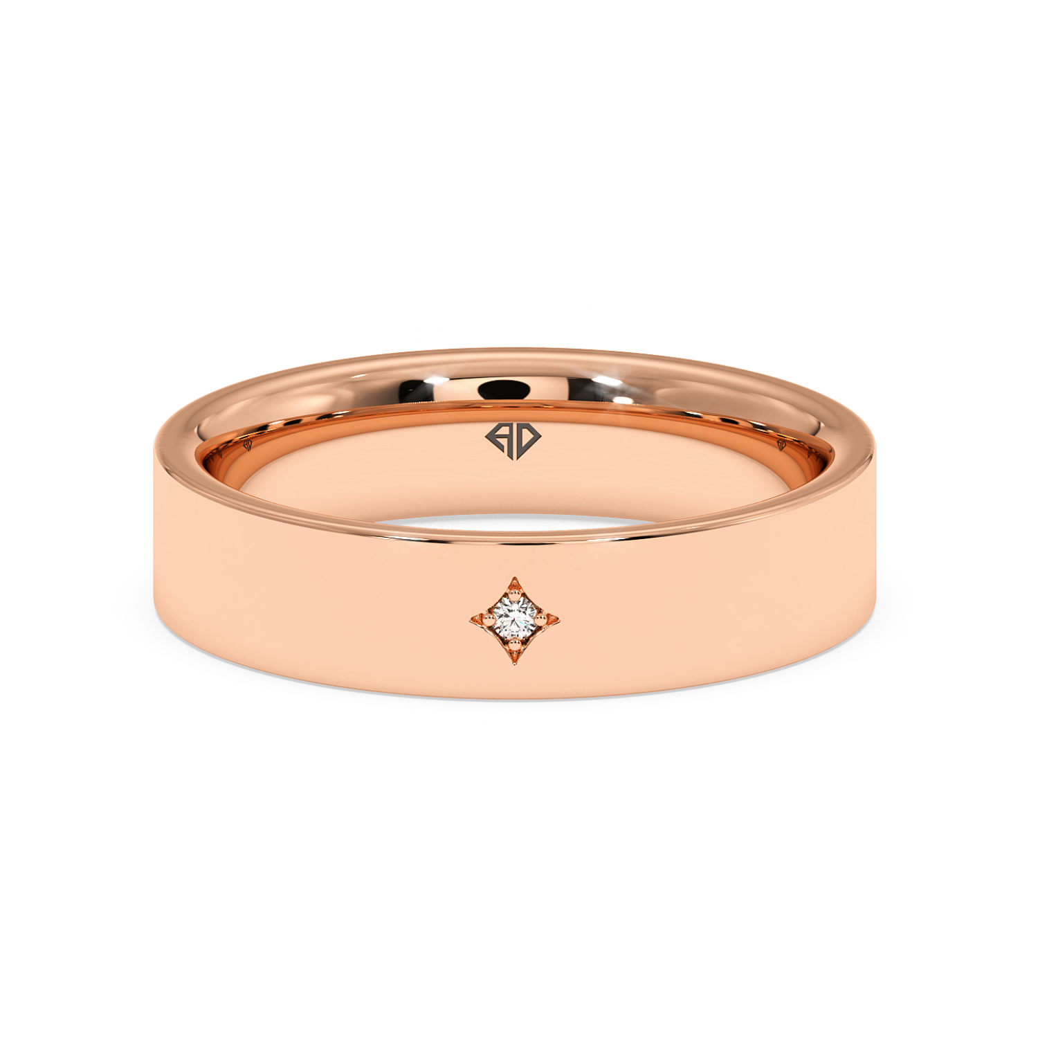 9K Rose Gold LT5RB32 Diamond Wedding Band